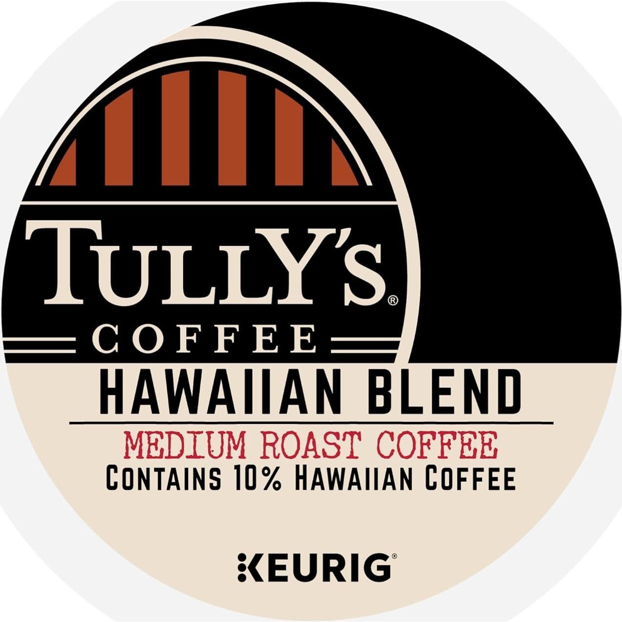 Cápsulas K-Cup Tully's Coffee Mezcla Hawaiana Tostado Medio 60 Unidades
