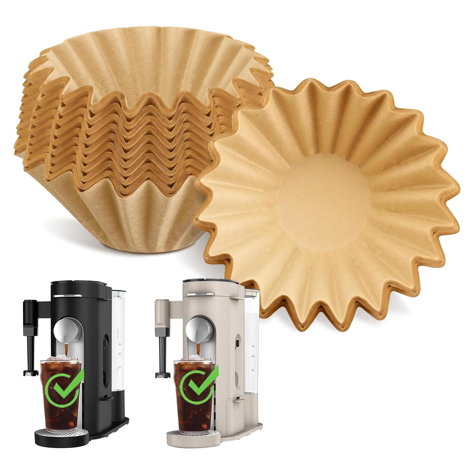 Filtros de Papel Desechables Brikinte para Cafetera Ninja 200 Pcs