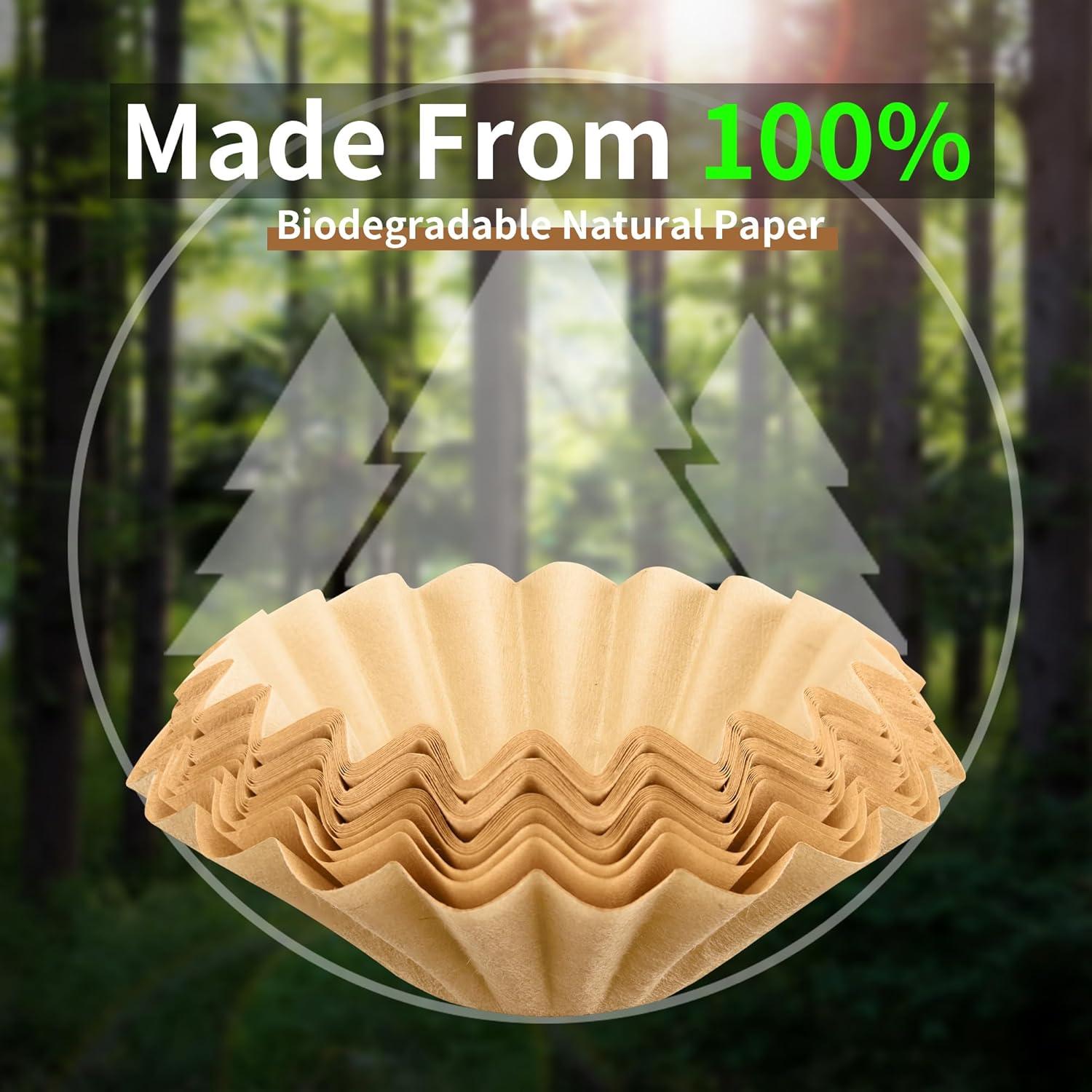 Filtros de Papel Desechables Brikinte para Cafetera Ninja 200 Pcs