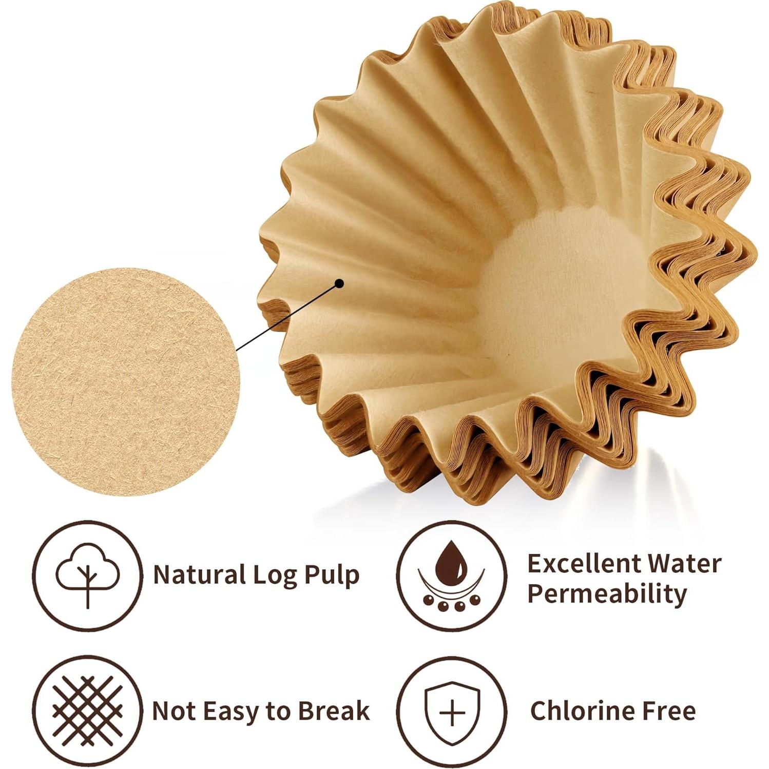 Filtros de Papel Desechables Brikinte para Cafetera Ninja 200 Pcs