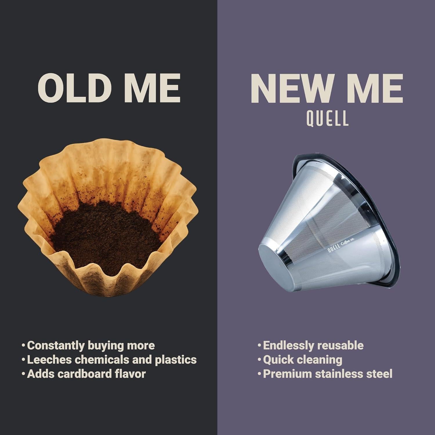 Filtro de café reutilizable Quell para drippers Kalita 185 y OXO 8 tazas