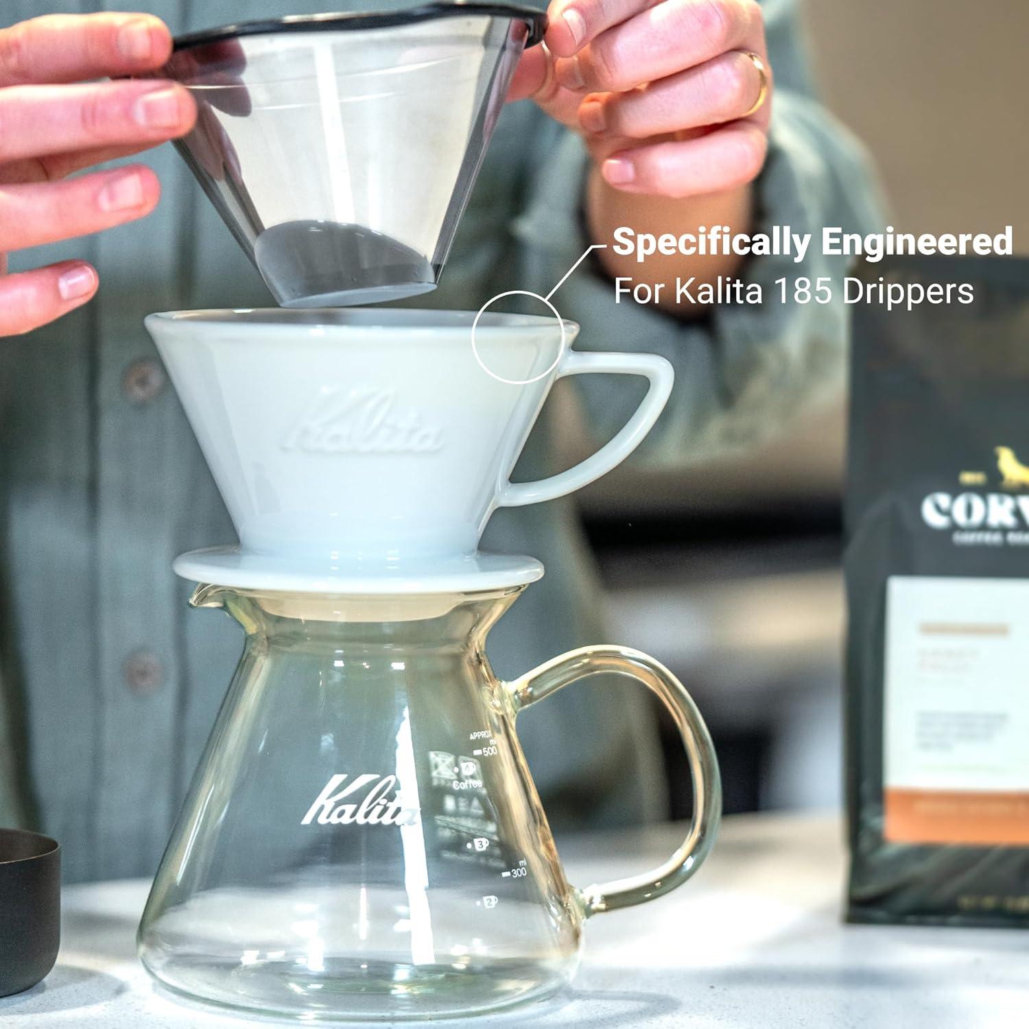 Filtro de café reutilizable Quell para drippers Kalita 185 y OXO 8 tazas