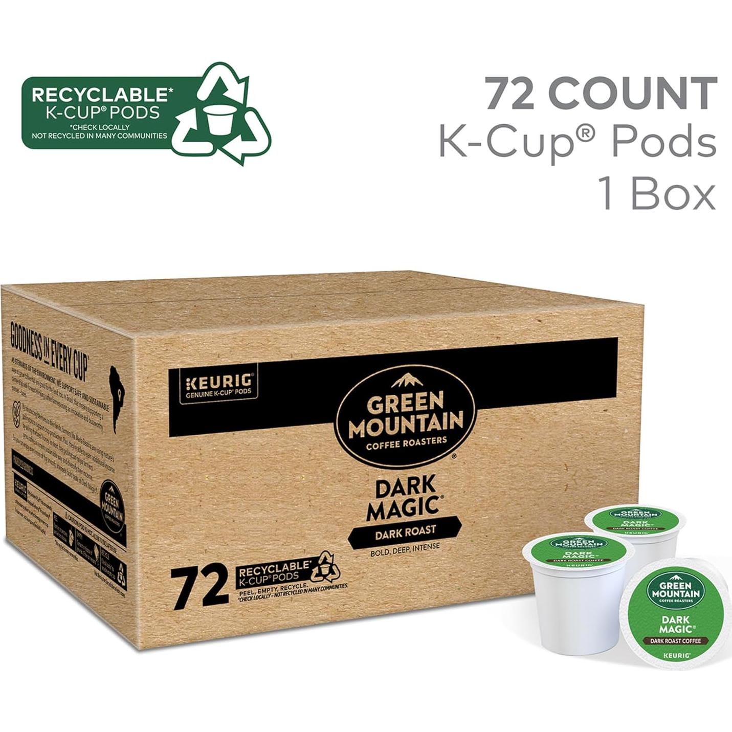 Cápsulas K-Cup Green Mountain Dark Magic 72 unidades Café Oscuro