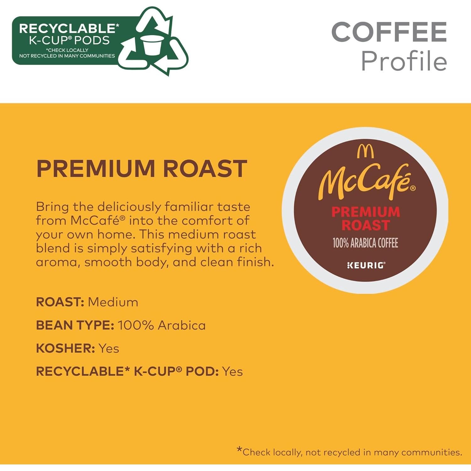Caf&eacute; McCaf&eacute; Tostado Premium K-Cup 96 Unidades 100% Ar&aacute;bica