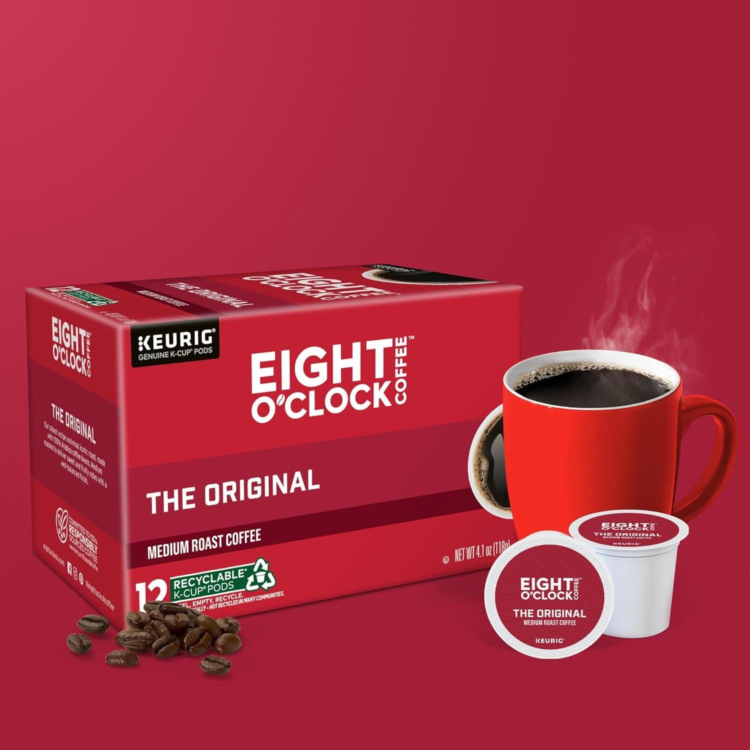 Cafés Eight O'Clock El Original K-Cup Tostado Medio 72 Unidades