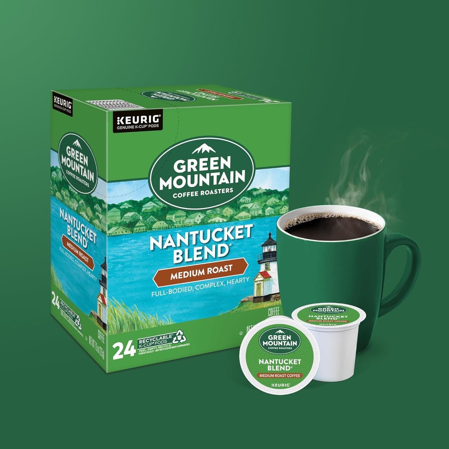 Cápsulas K-Cup Green Mountain Coffee Mezcla Nantucket 96 Unidades