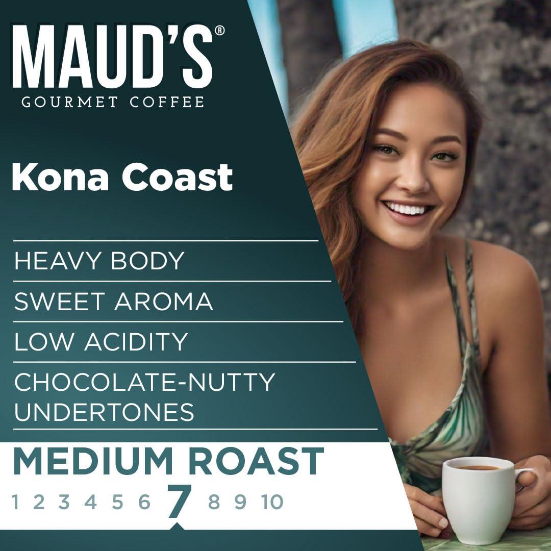 Cápsulas de Café Kona Maud 100% Arábica 100 ct Tostado Medio