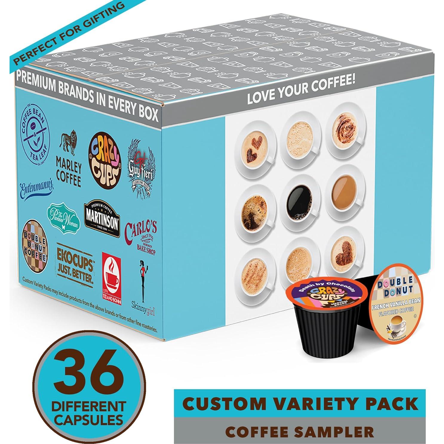 Paquete Variado de 36 Cápsulas de Café Saborizado Crazy Cups