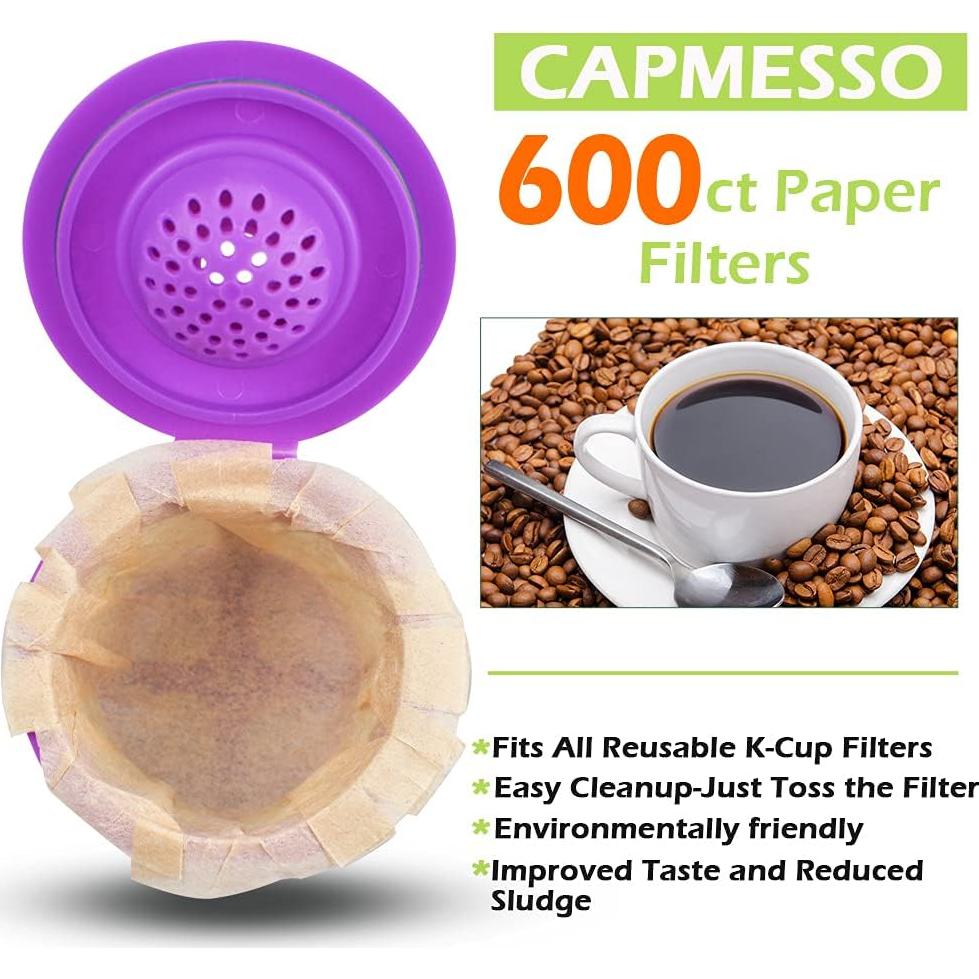 Filtros de papel desechables CAPMESSO para café - 600 unidades