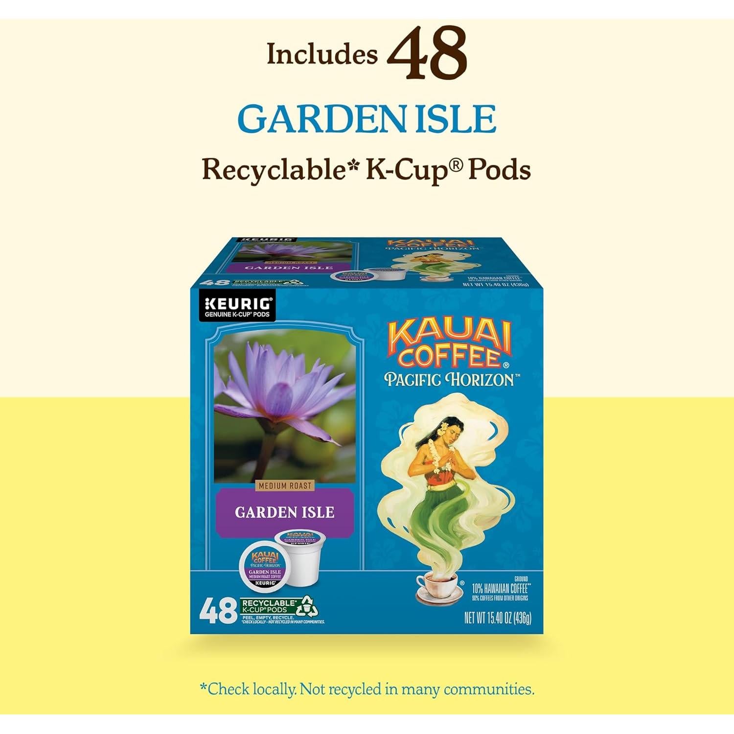 Cápsulas de café Kauai K-Cup Isla Jardín - 48 unidades