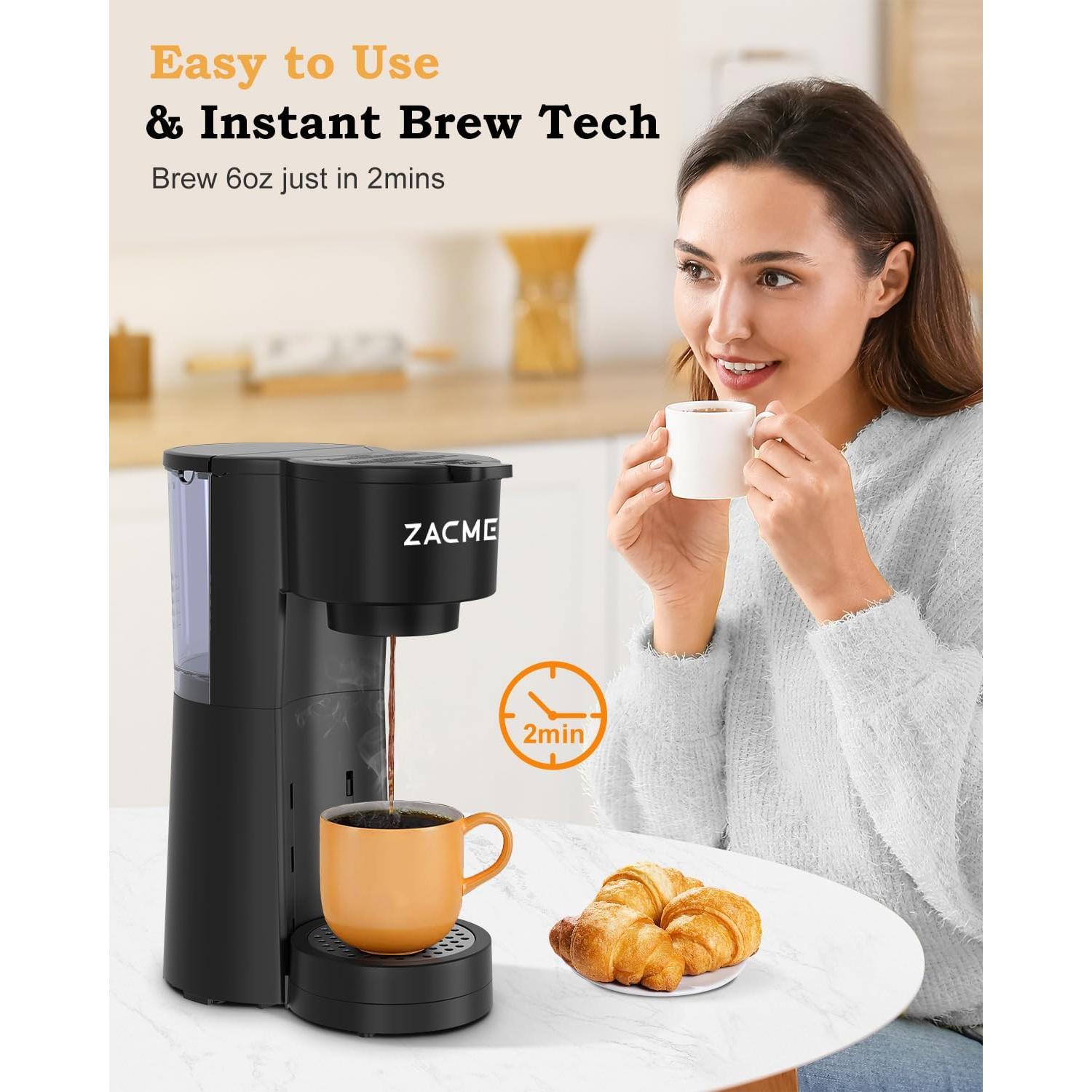 Máquina de café ZACME 3 en 1 con espumador de leche 0.83 L