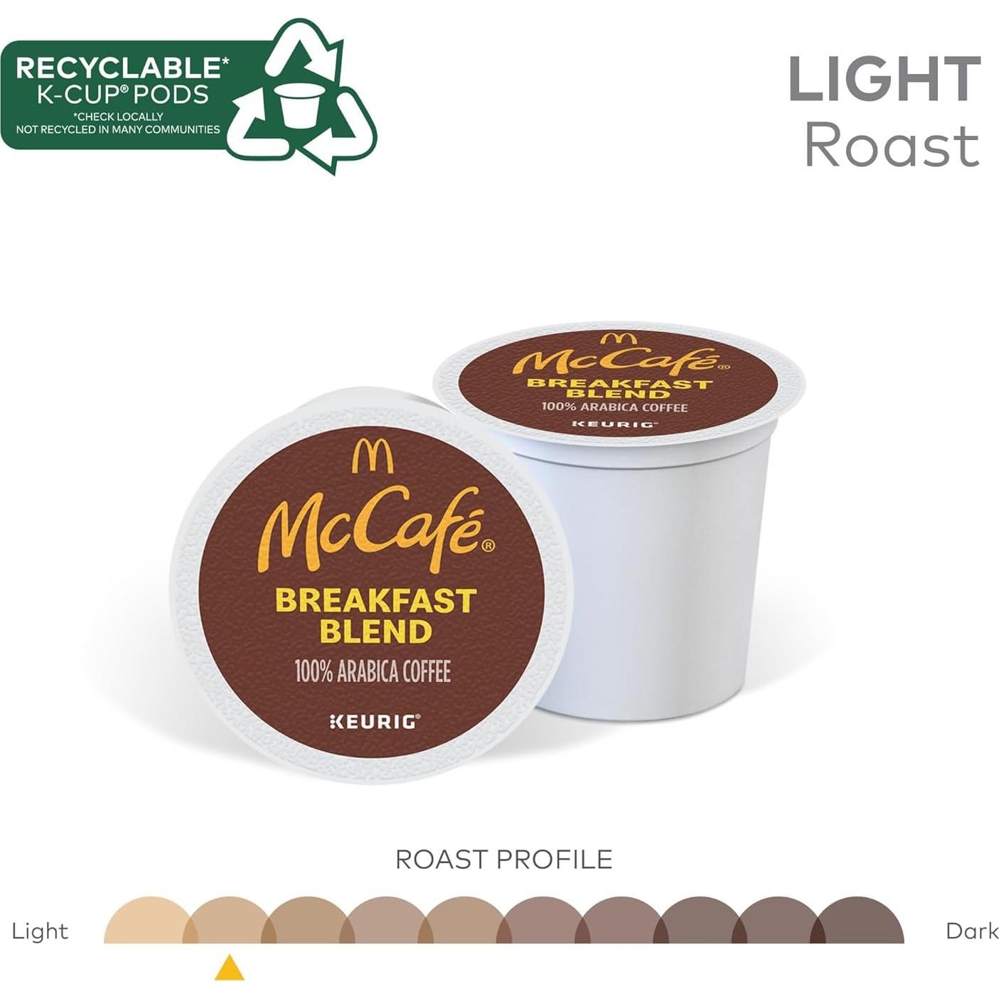 Cápsulas de Café McCafé Mezcla de Desayuno Tostado Claro 60 Unidades