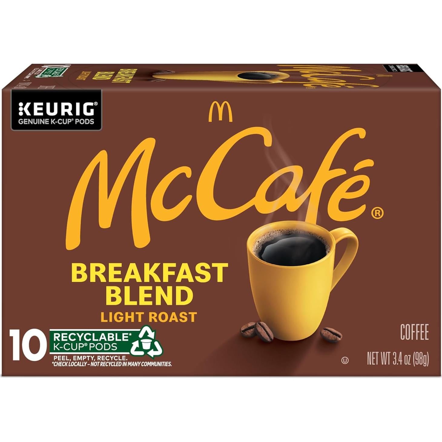 Cápsulas de Café McCafé Mezcla de Desayuno Tostado Claro 60 Unidades