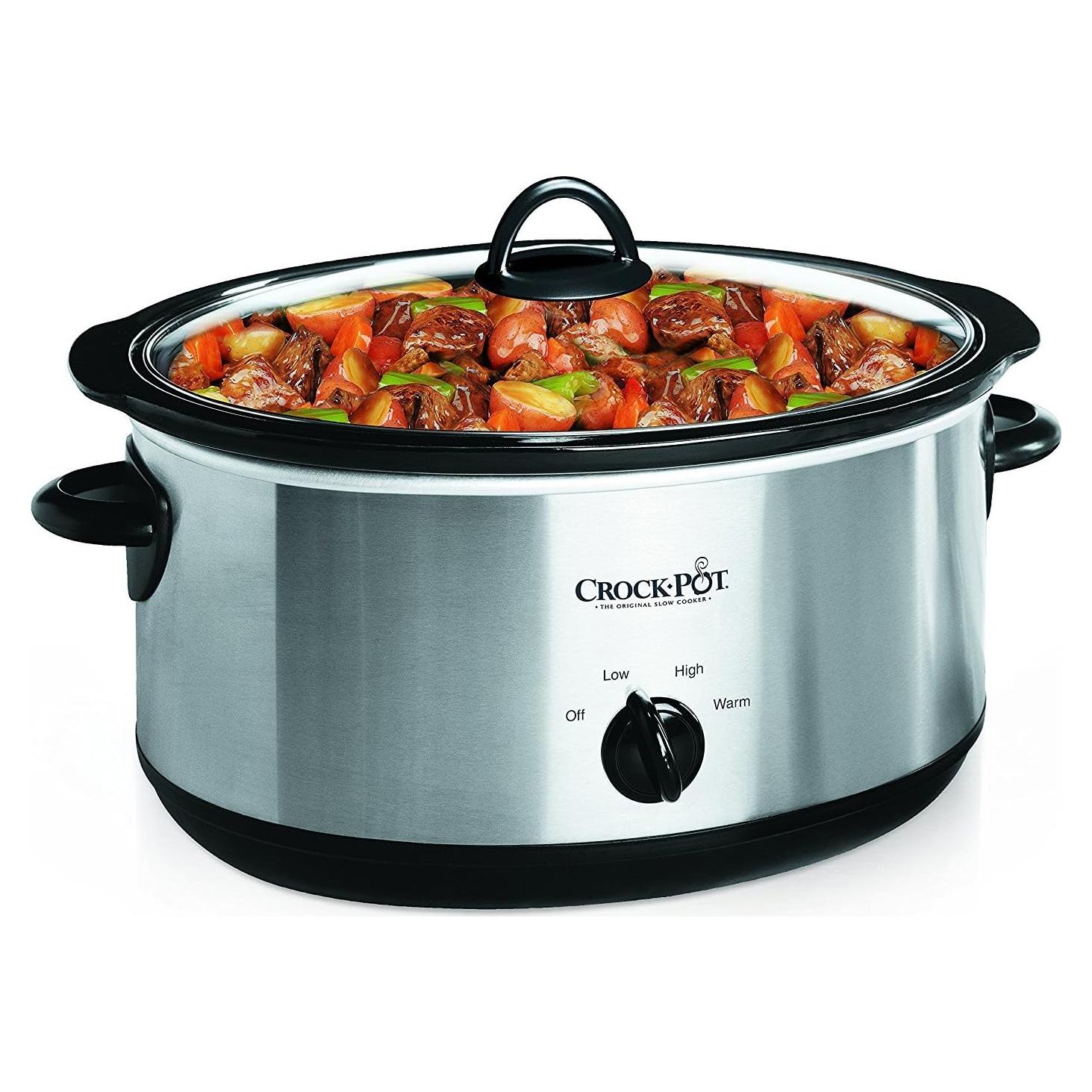 Olla de Cocción Lenta Crock-Pot 7 Cuartos Acero Inoxidable