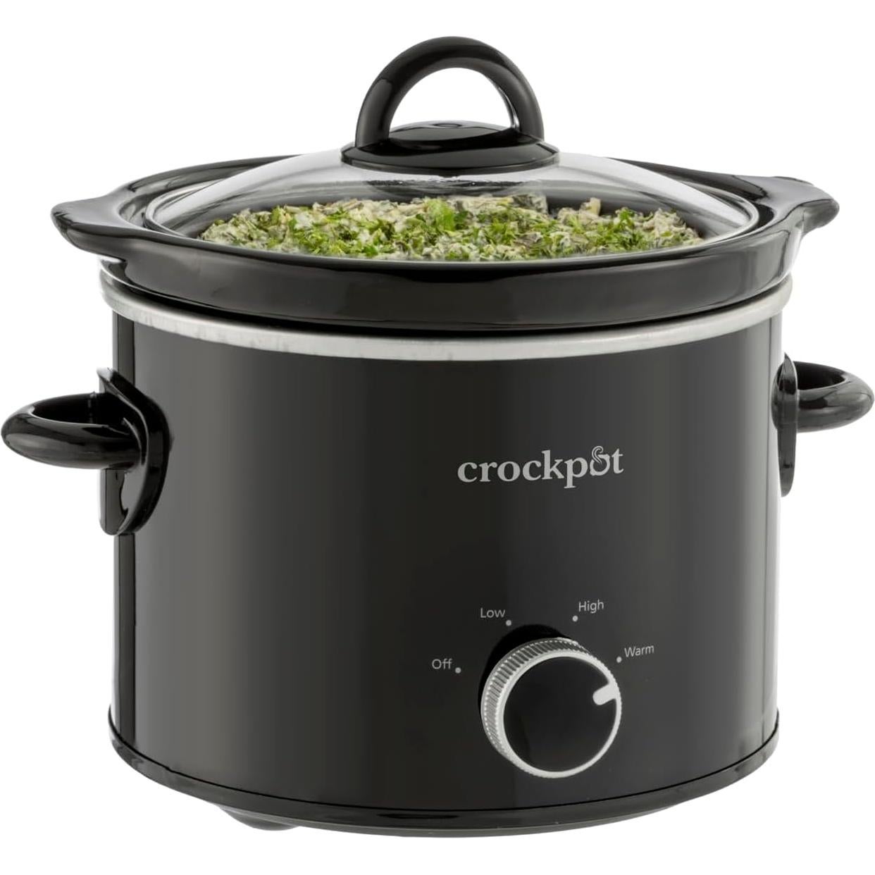 Olla de Cocción Lenta Crock-Pot 2 Cuartos Negra 1.89L