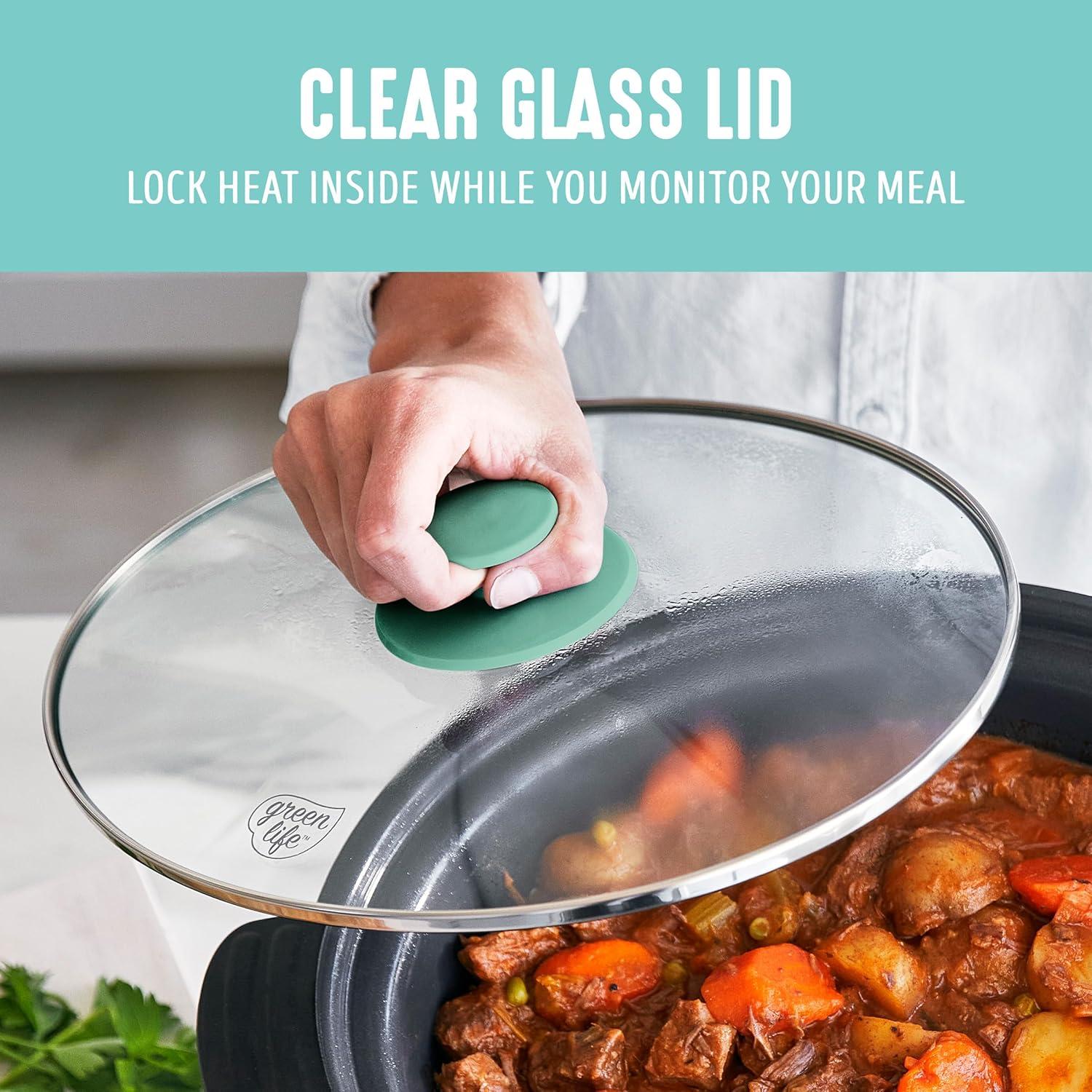 Olla de Cocción Lenta GreenLife 6QT Cerámica Antiadherente