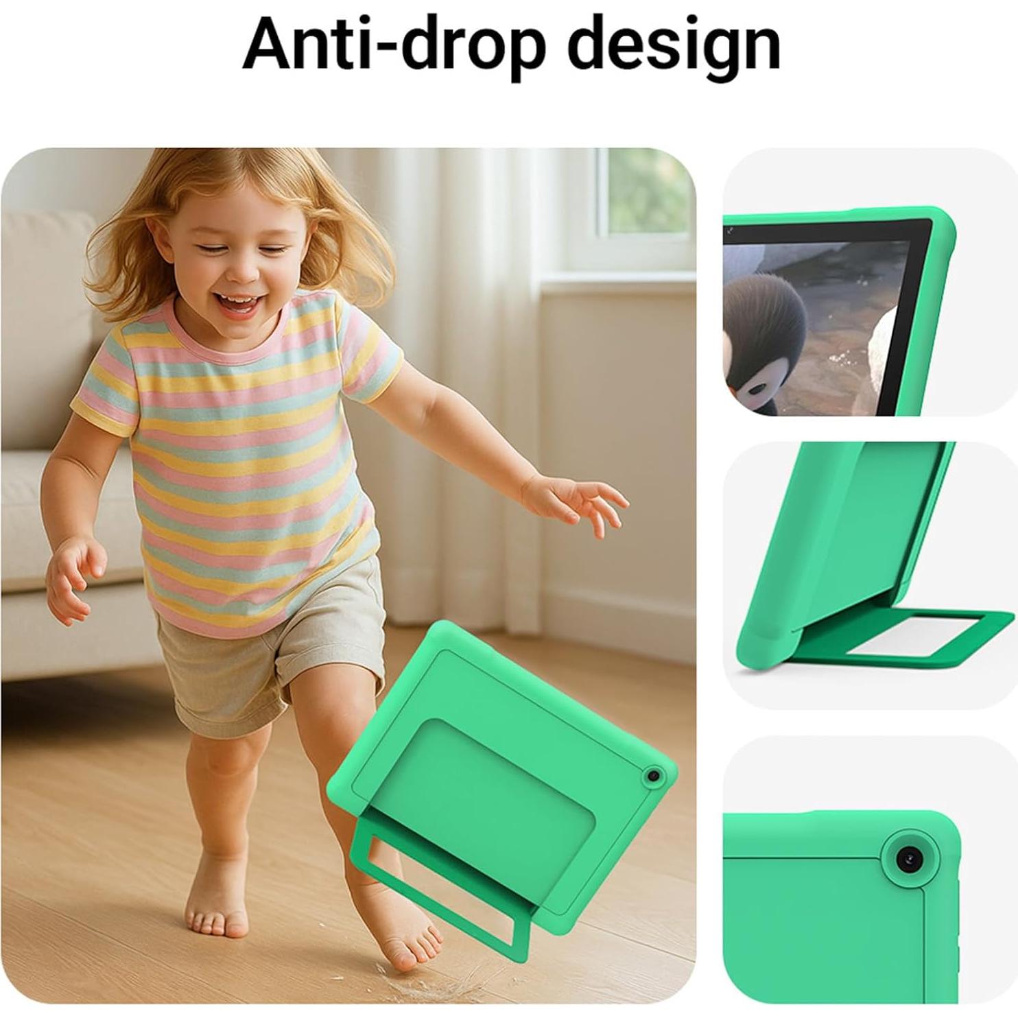 Tableta para Niños ApoloMedia 10.1" HD Android 15 64GB Verde