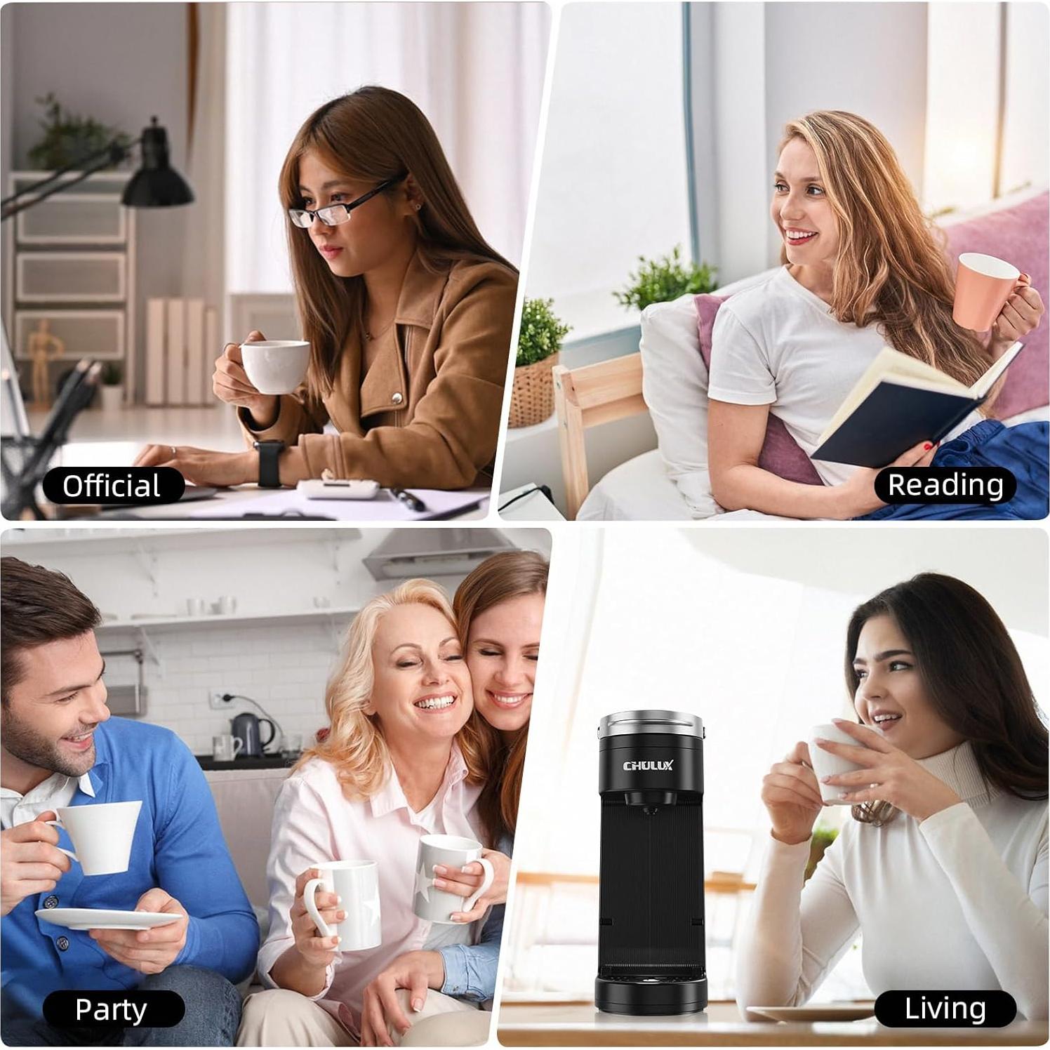 Cafetera Compacta CHULUX de Una Taza para K Cup 1.18 kg