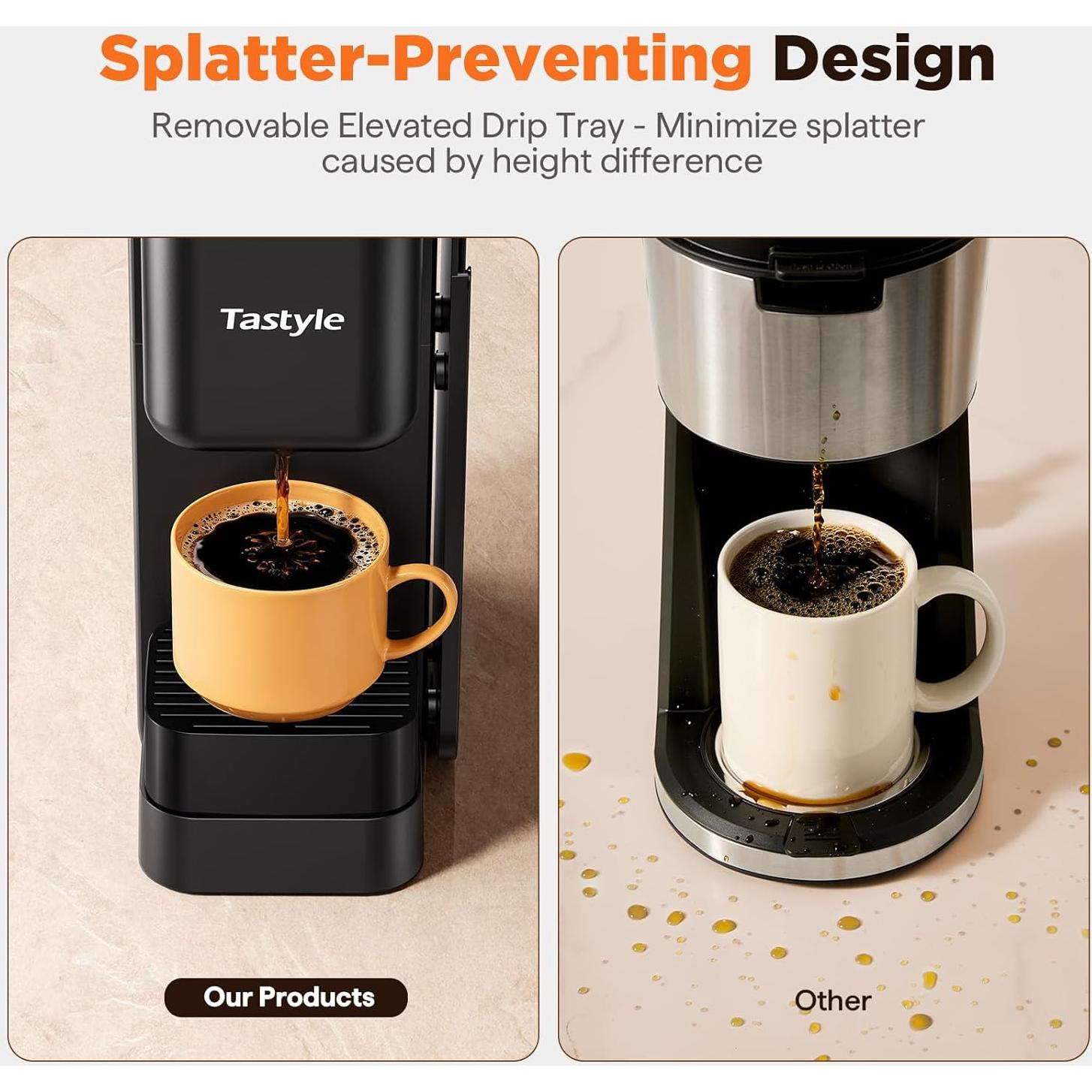 Cafetera de Goteo Tastyle Negra con Organizador K-Pod 1.18L