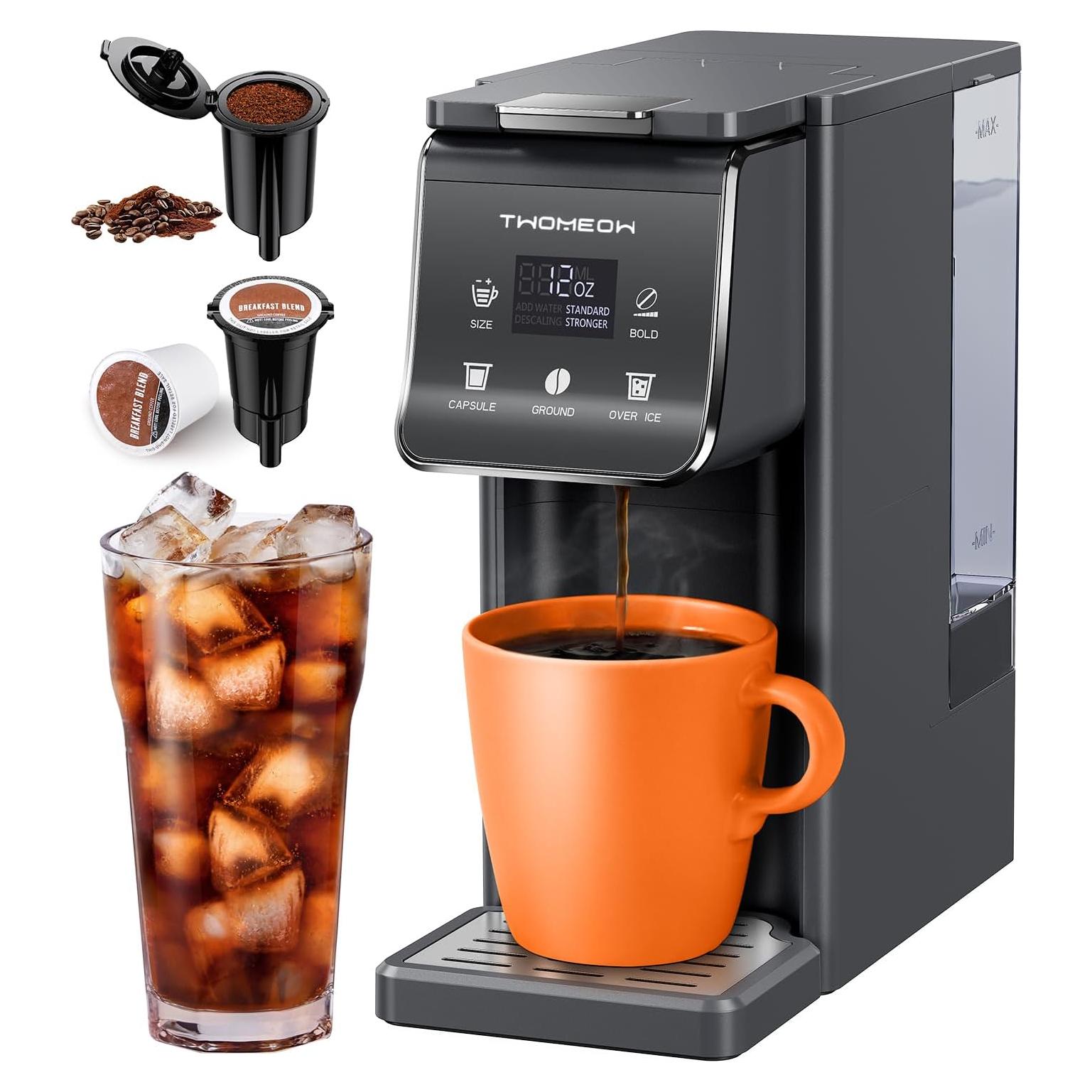 Cafetera K Cup TWOMEOW KM802-GY 1 Taza 52oz Gris