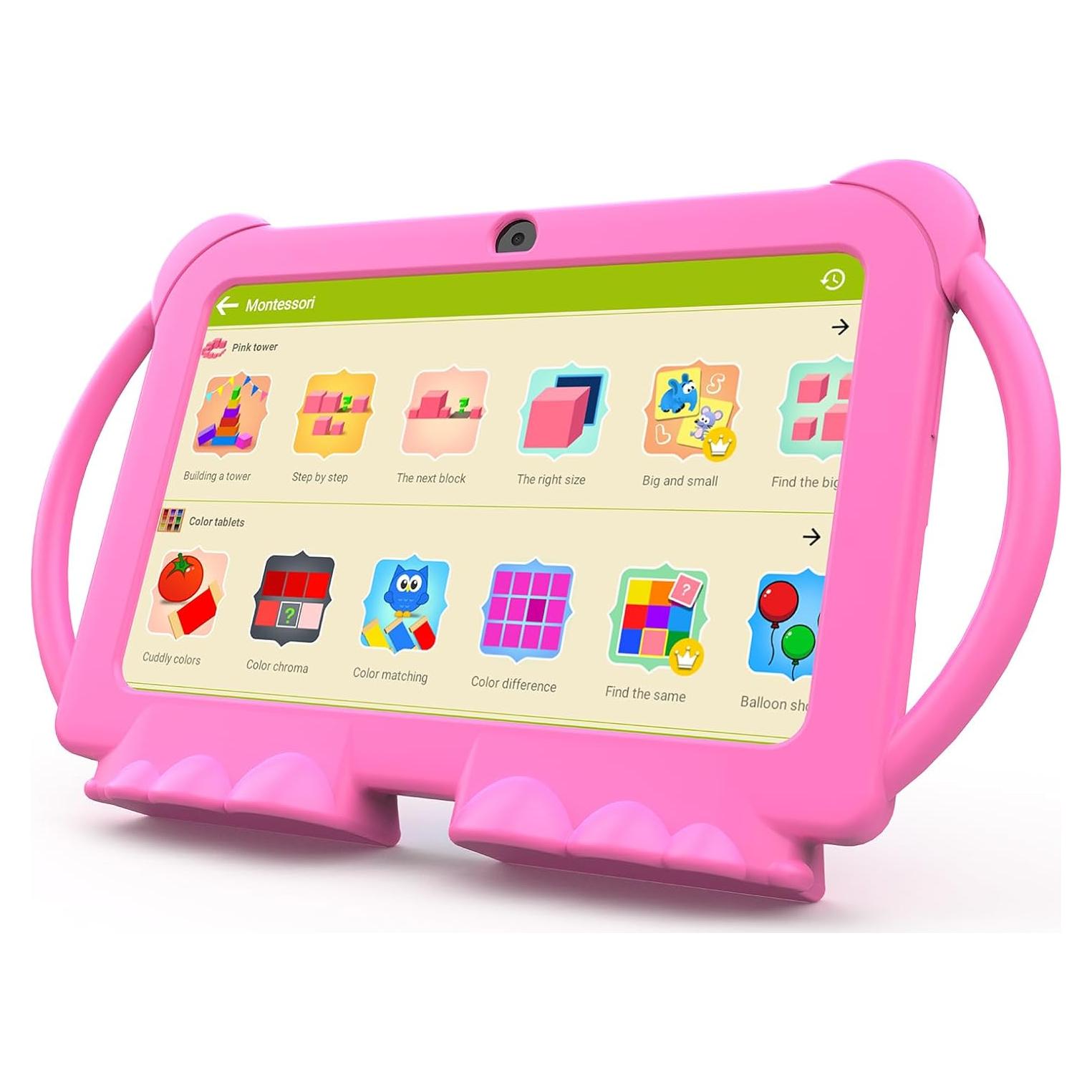 Tableta para Niños WUIUHOU 7" Android 12 32GB Rosa