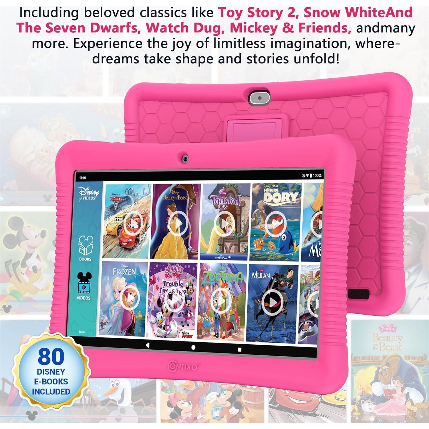 Tableta Android Contixo K102 para Niños 10" 32GB Rosa