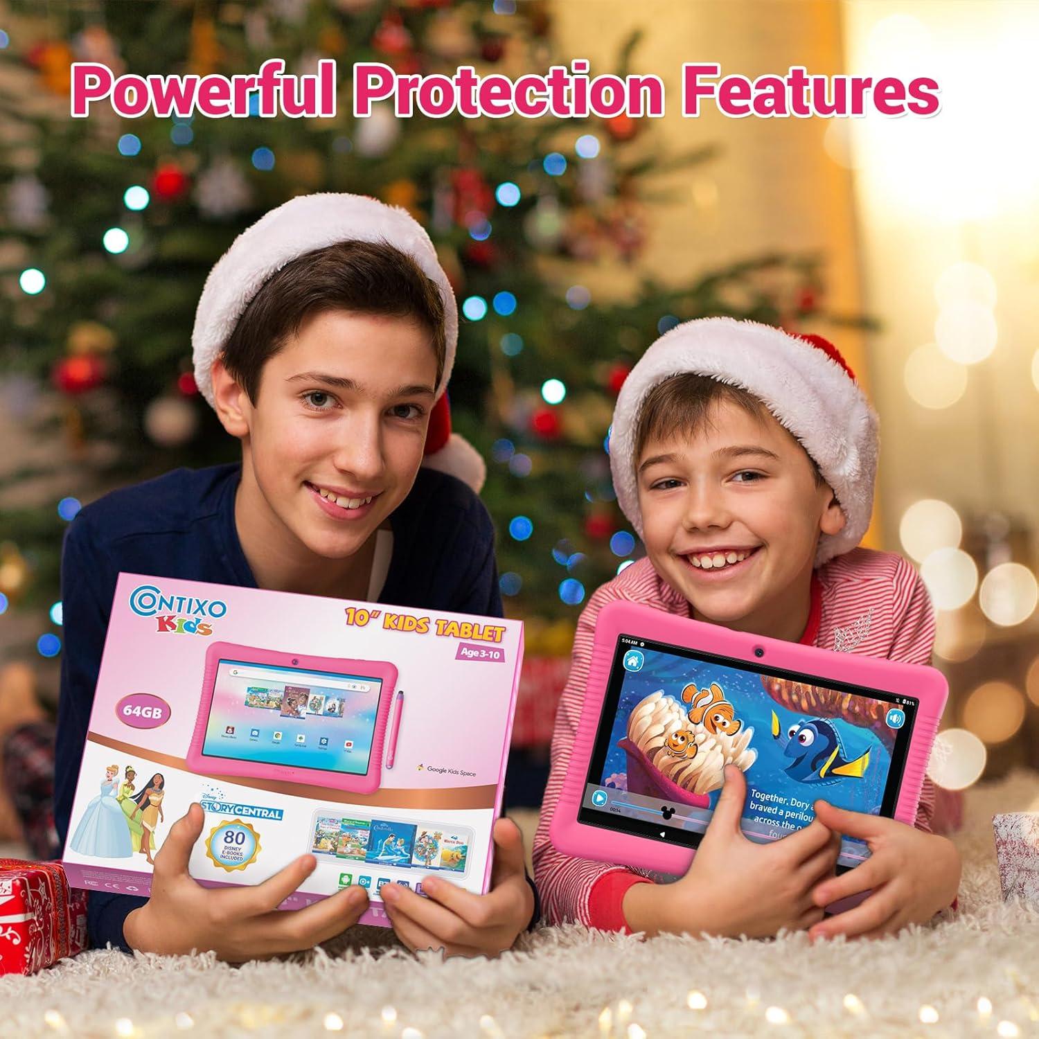 Tableta Android Contixo K102 para Niños 10" 32GB Rosa