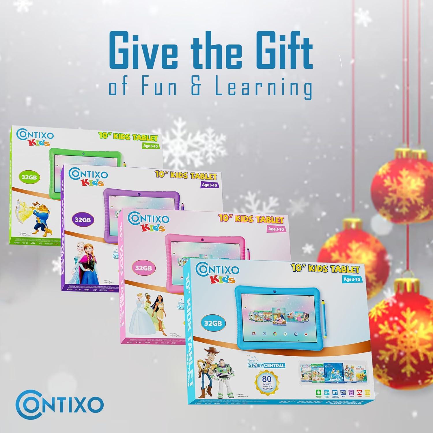 Tableta Android Contixo K102 para Niños 10" 32GB Rosa