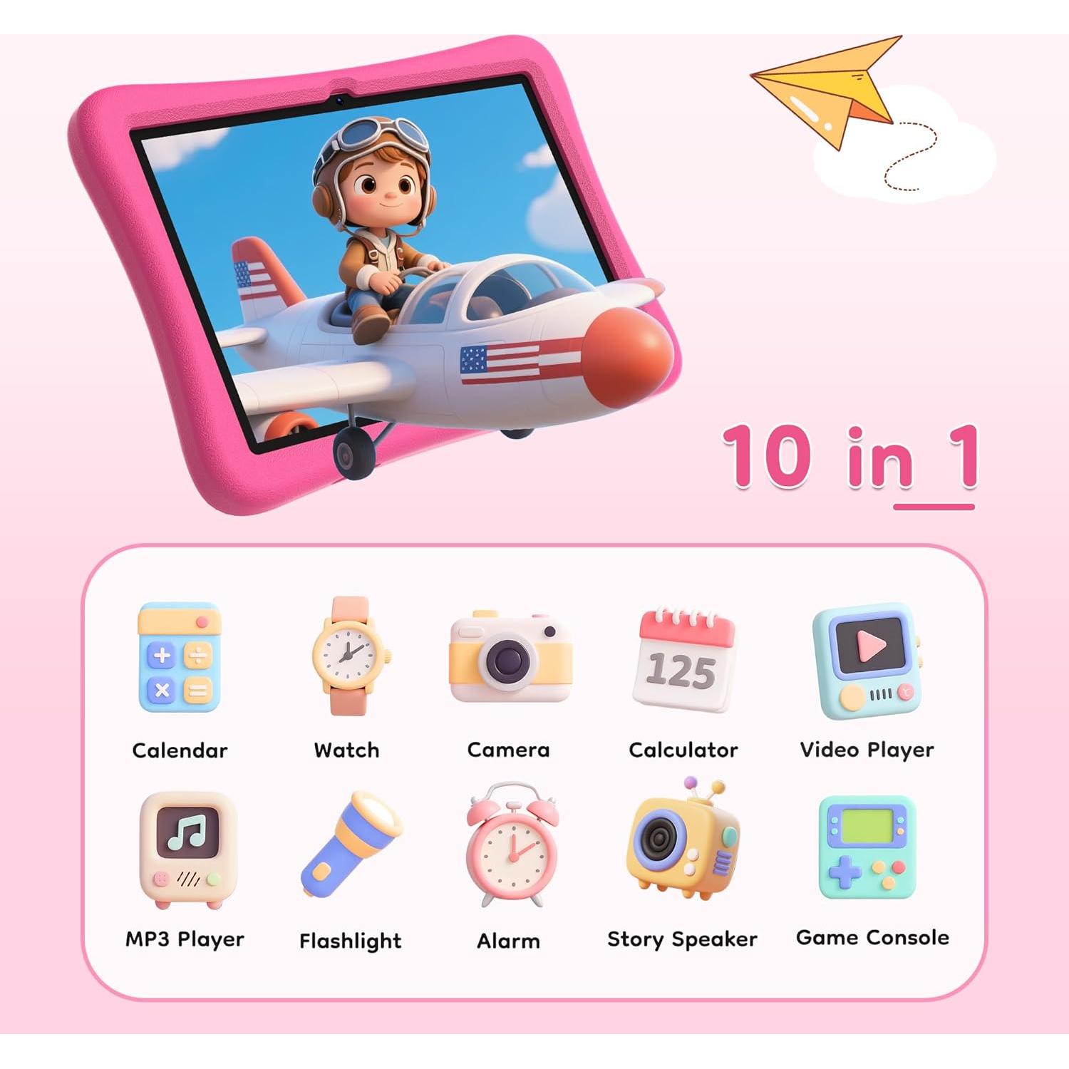 Tableta Android 14 para Niños SVITOO P10PKIDS 10" Rosa