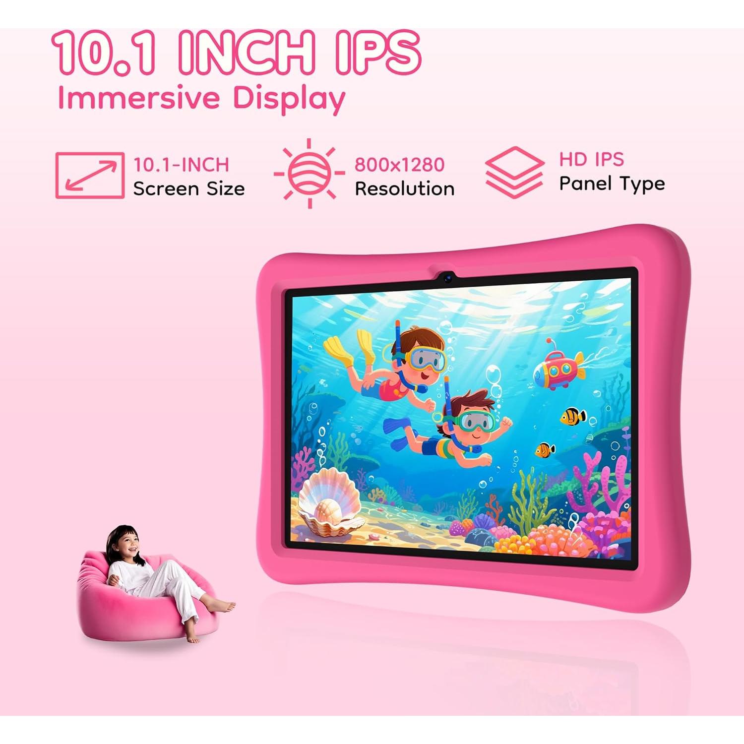 Tableta Android 14 para Niños SVITOO P10PKIDS 10" Rosa