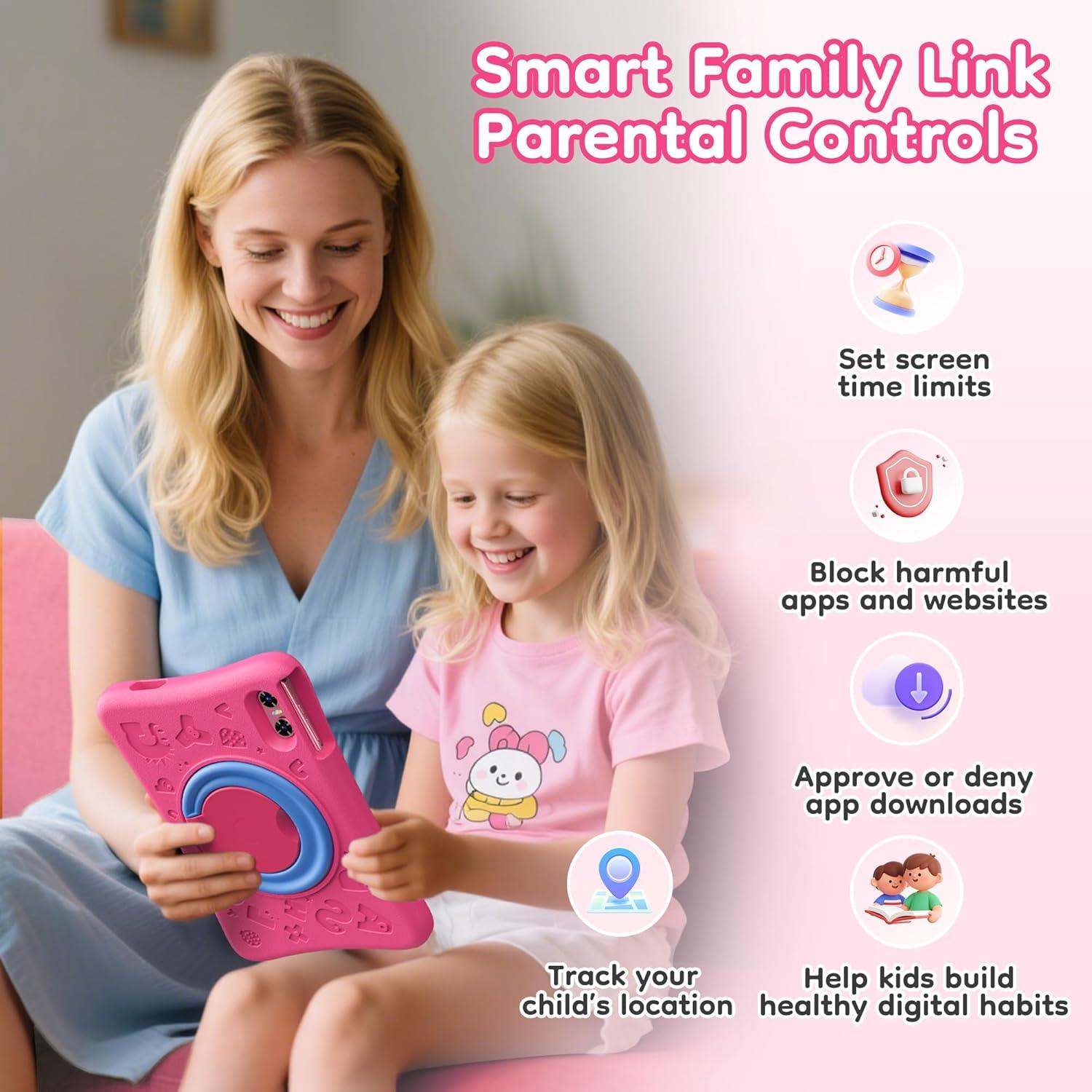 Tableta Android 14 para Niños SVITOO P10PKIDS 10" Rosa