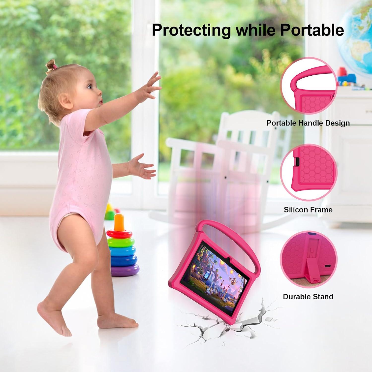 Tableta para Niños VOLENTEX K7 Pro 7" Android 13 32GB Rosa