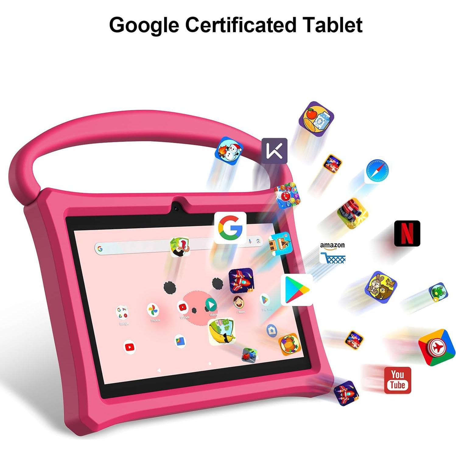 Tableta para Niños VOLENTEX K7 Pro 7" Android 13 32GB Rosa