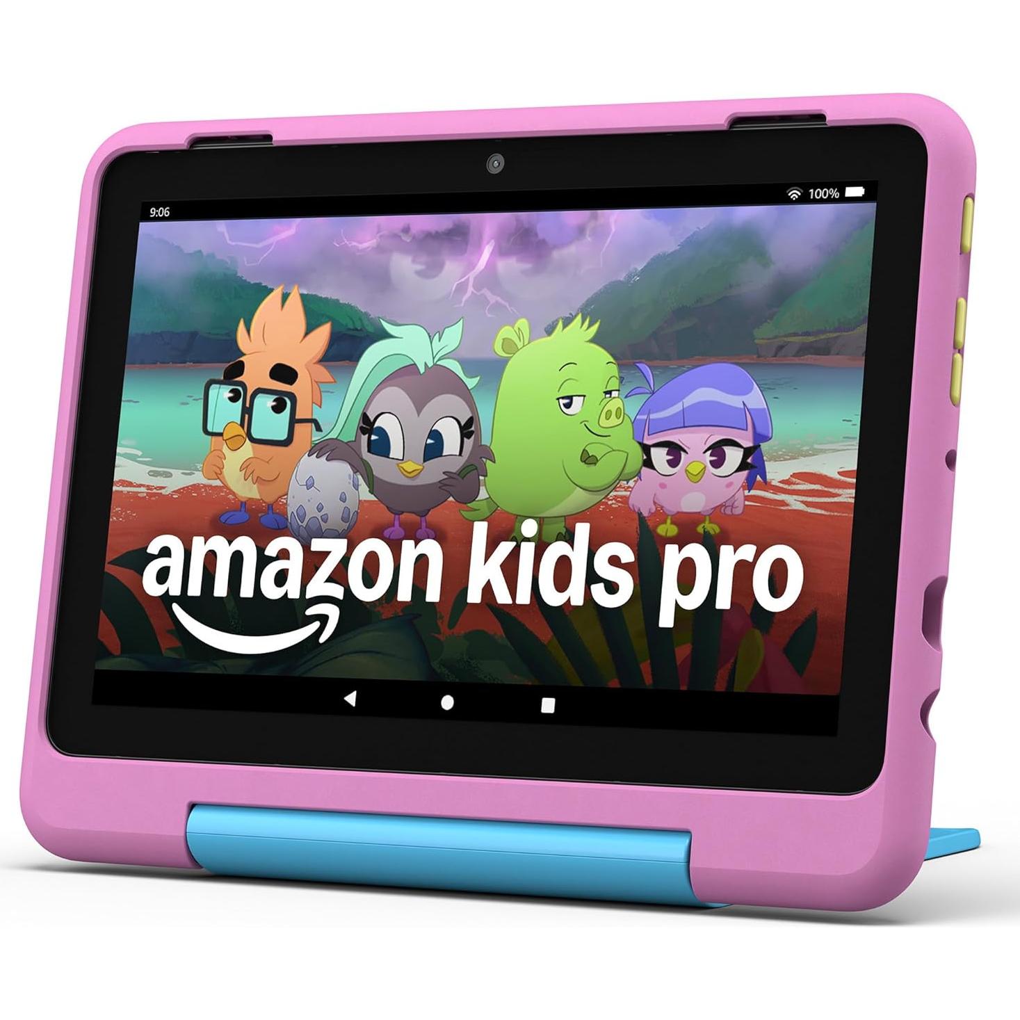 Kids Entertainment Device Bundle Including Fire HD 8 Kids Pro Tablet (32GB, Jungle Cat) + Echo Dot Kids (Dragon)