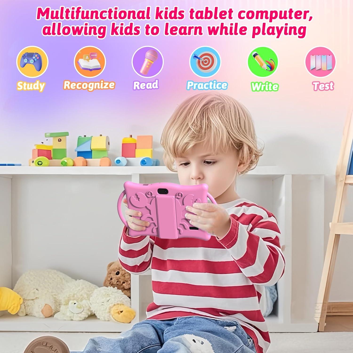 Tableta para Niños Aheadlink Q8K PRO 7" Android 14 Rosa