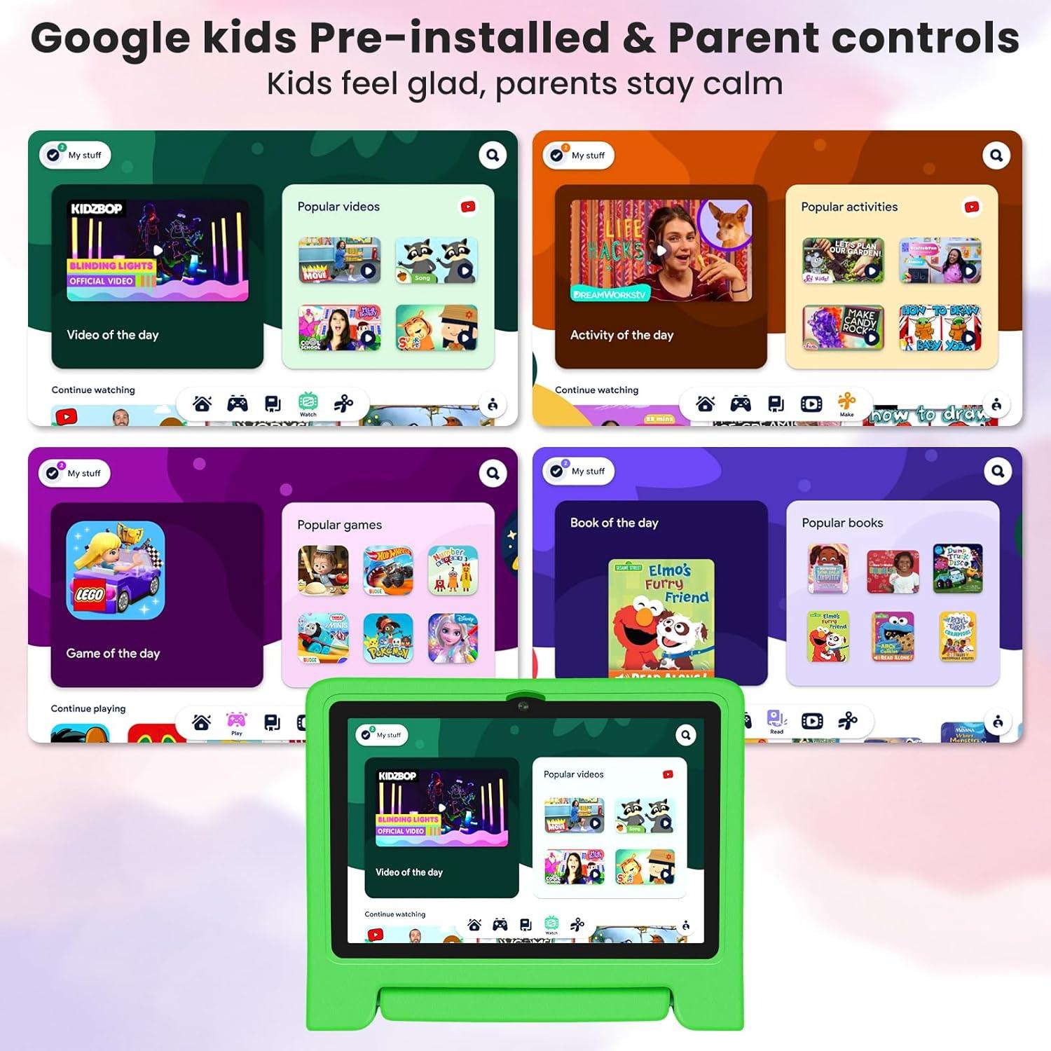 Tableta Infantil Iconiotk JR-J10 10.1" Android 14 64GB Verde