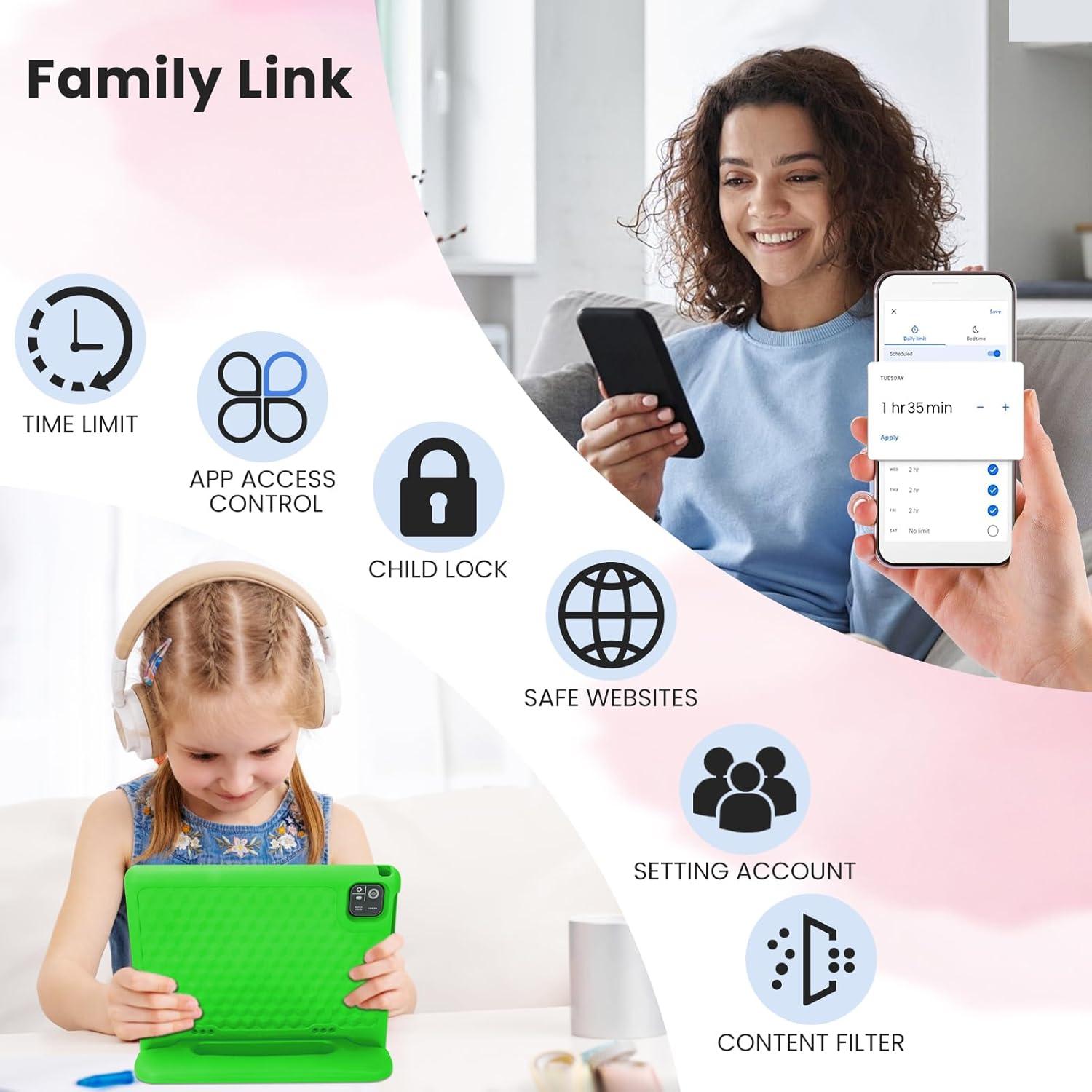 Tableta Infantil Iconiotk JR-J10 10.1" Android 14 64GB Verde