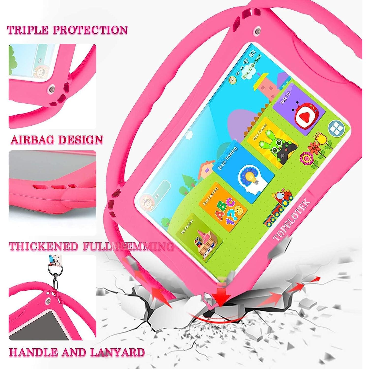 Tableta para Niños TOPELOTEK 7" Android 32GB Rojo con Control Parental