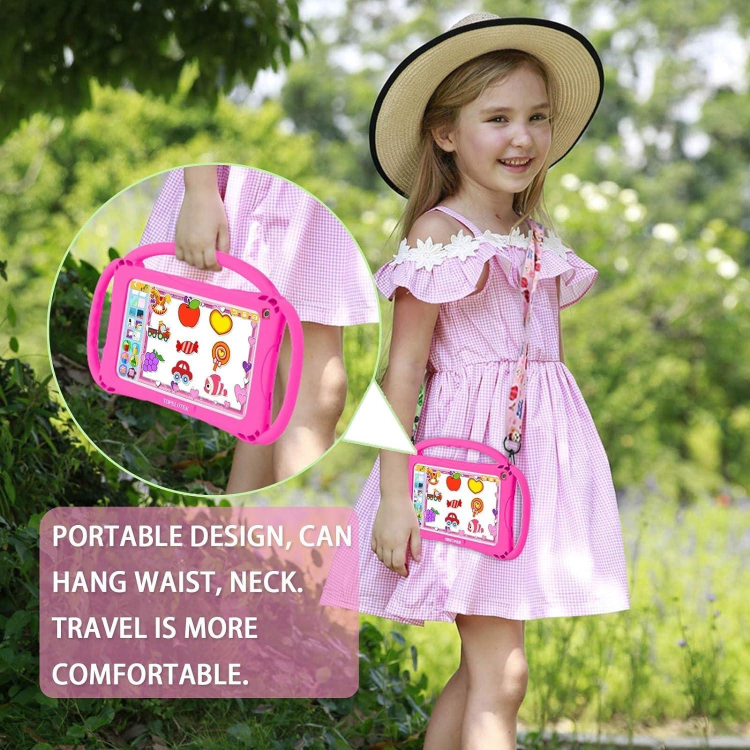 Tableta para Niños TOPELOTEK 7" Android 32GB Rojo con Control Parental