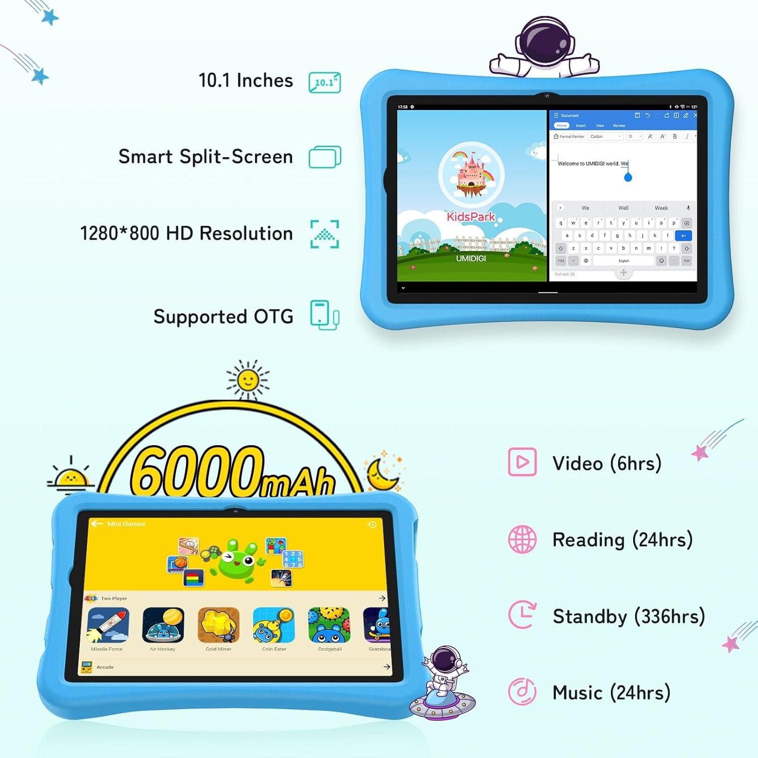 Tableta Infantil UMIDIGI G2 Tab Niños 10.1" Android 13 8GB RAM 64GB