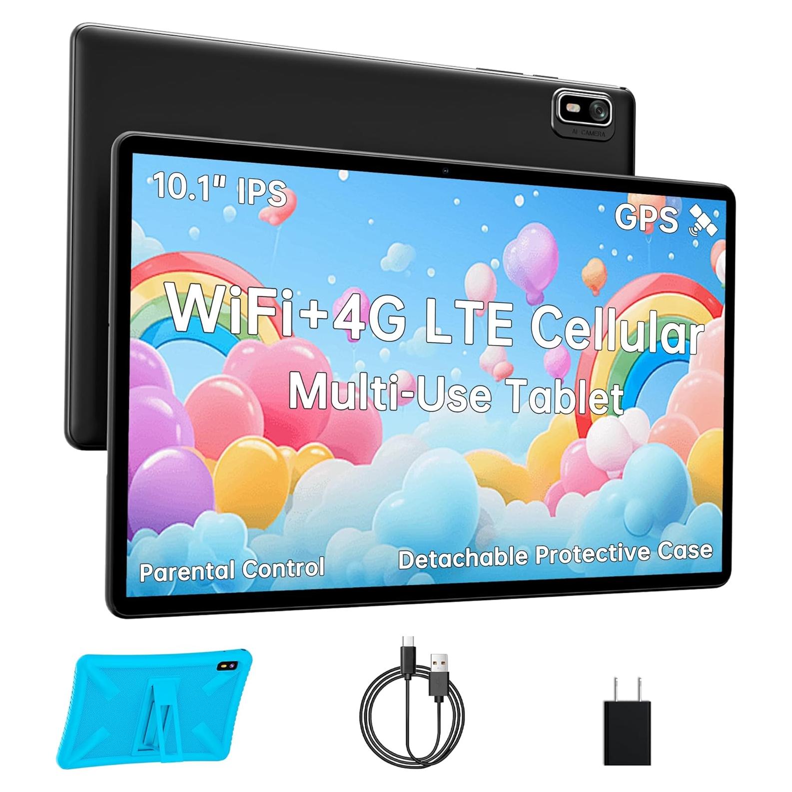 Tableta Android 14 HAOVM G12 10.1" 4G SIM 3GB/32GB Azul