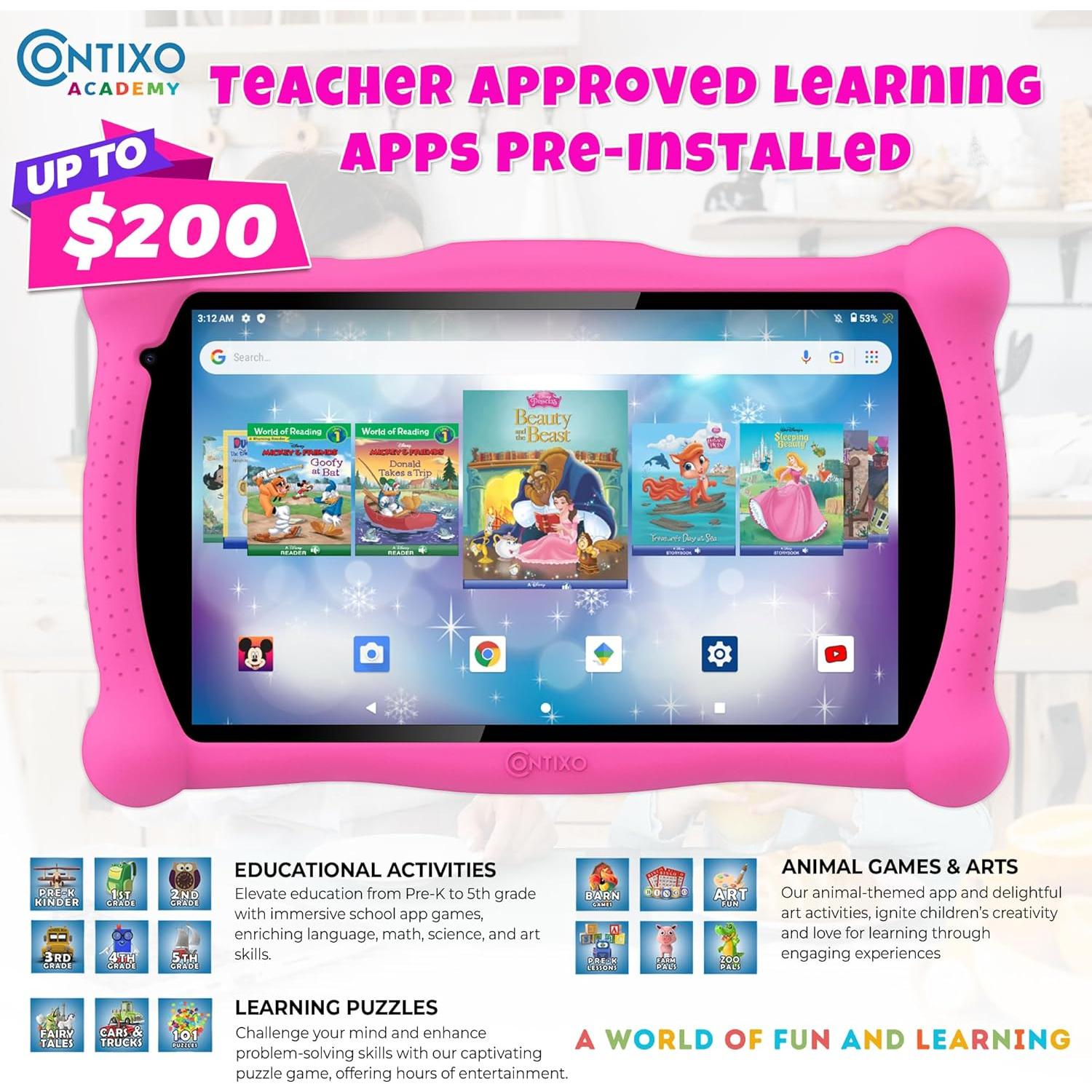 Tableta de Aprendizaje Contixo V10A 7" Rosa 32GB para Niños