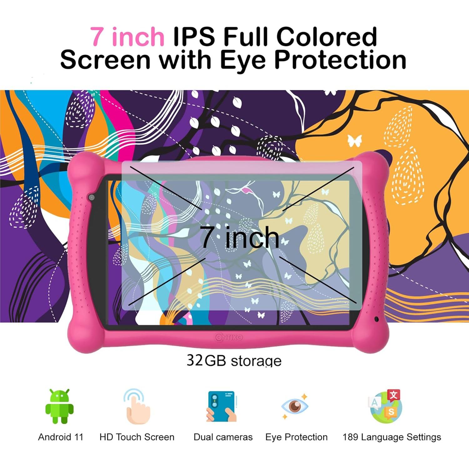 Tableta de Aprendizaje Contixo V10A 7" Rosa 32GB para Niños