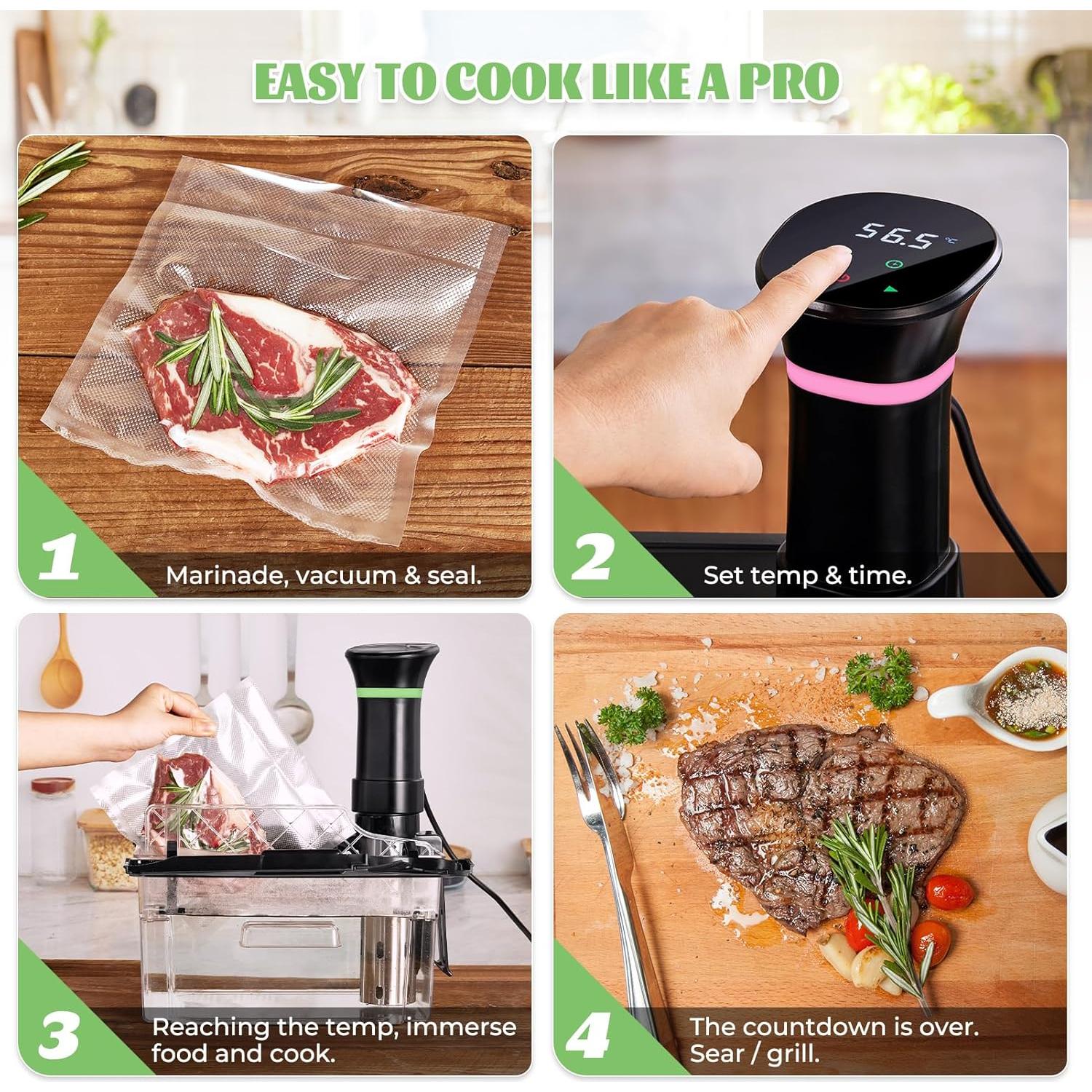 Cocedor Sous Vide Vpcok Direct 1000W Control Preciso 15L