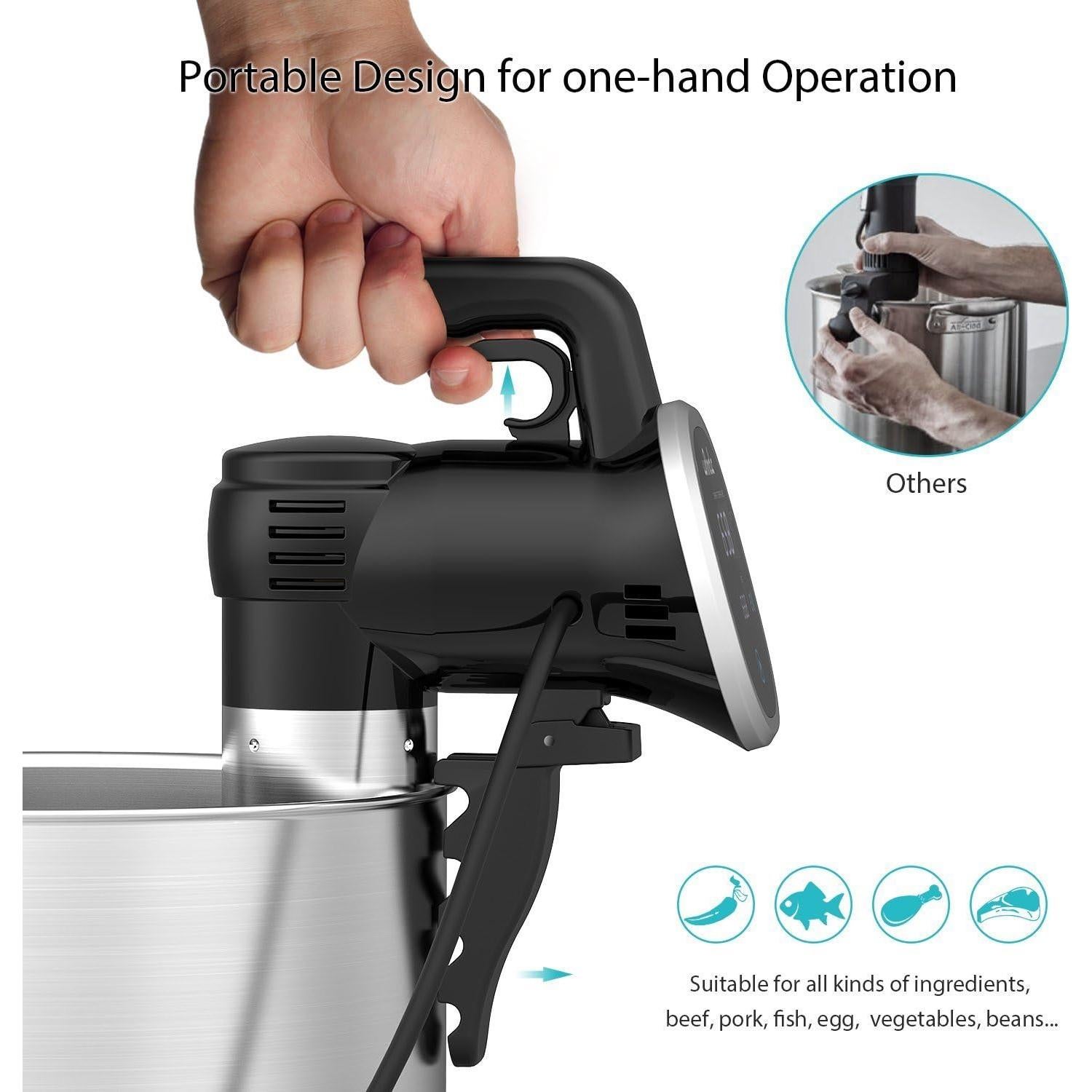 Circulador Sous Vide Wancle 850W Ultra Silencioso 120V