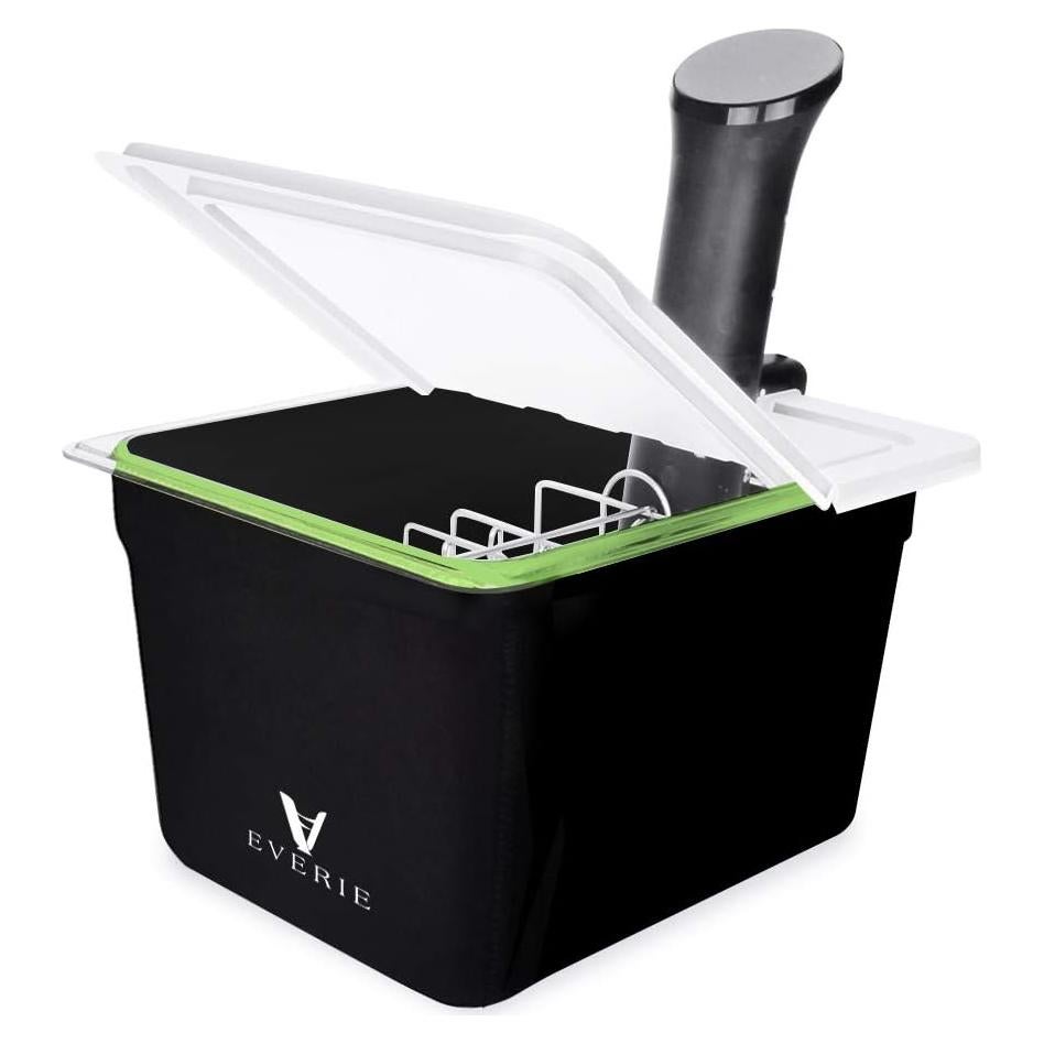 Contenedor Sous Vide 12 Cuartos Everie con Tapa Plegable y Soporte