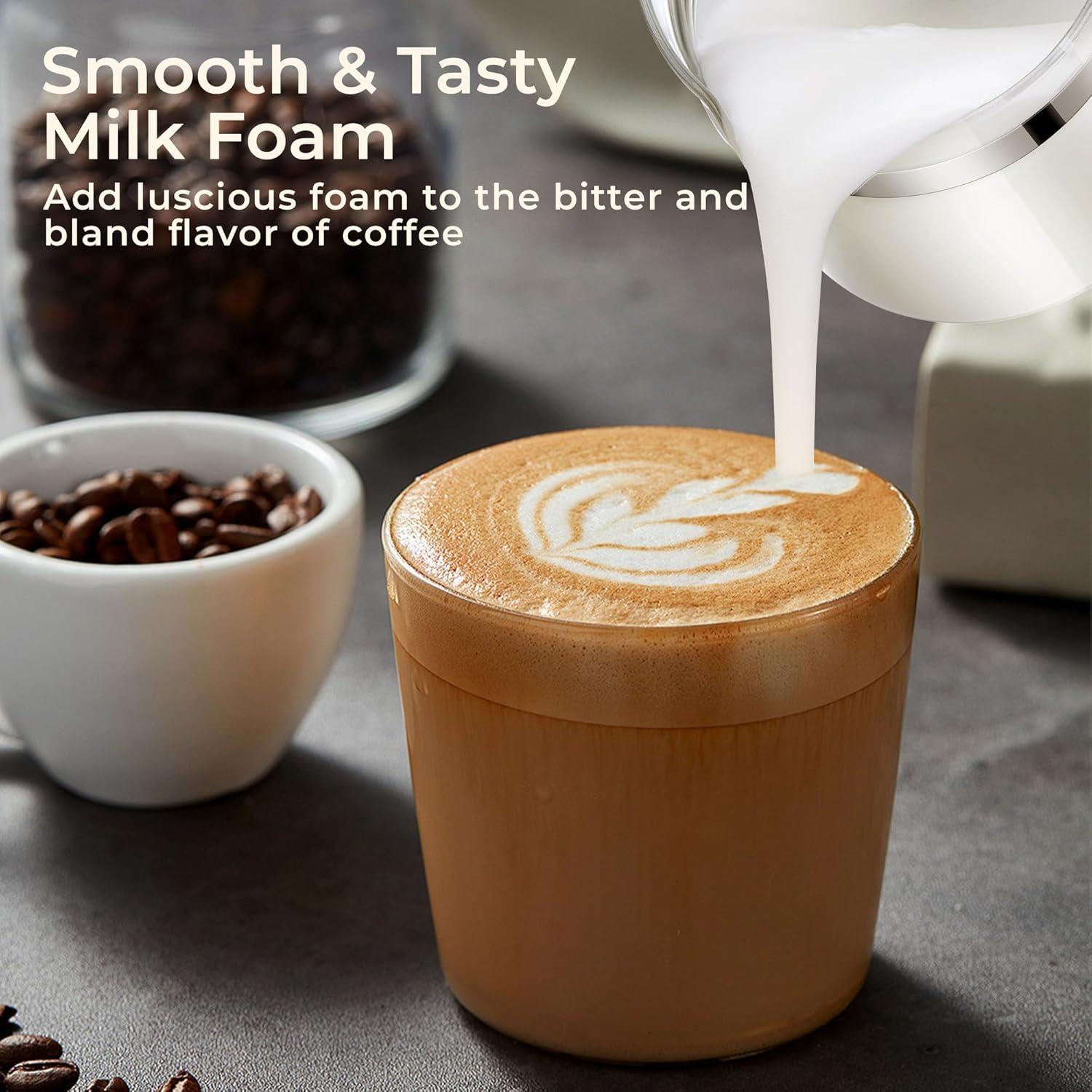 Espumador de Leche Eléctrico JXXM 550W 17oz Blanco 6 en 1