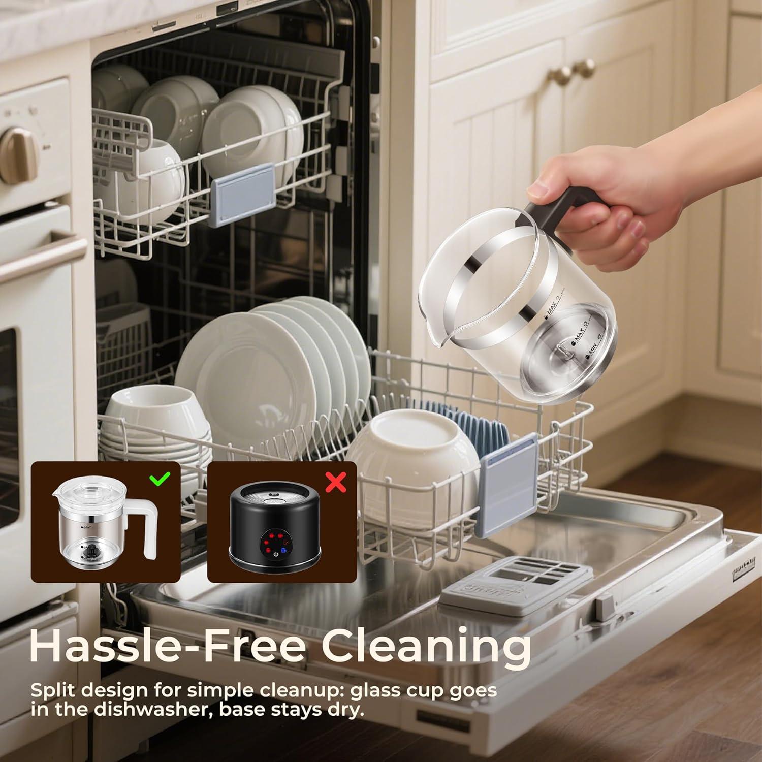 Espumador de Leche Eléctrico JXXM 550W 17oz Blanco 6 en 1