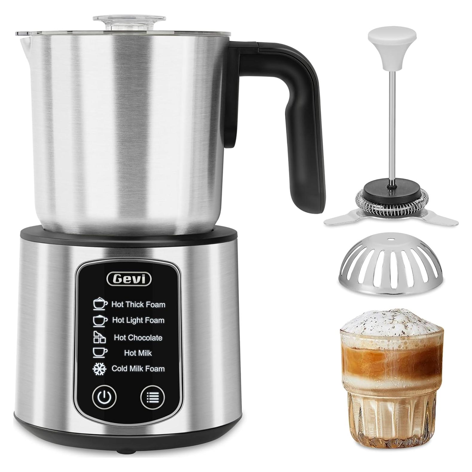 Gevi Máquina de Chocolate Caliente y Espumador de Leche 5 en 1 500ml