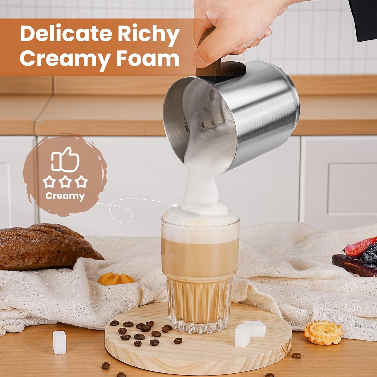 Gevi Máquina de Chocolate Caliente y Espumador de Leche 5 en 1 500ml